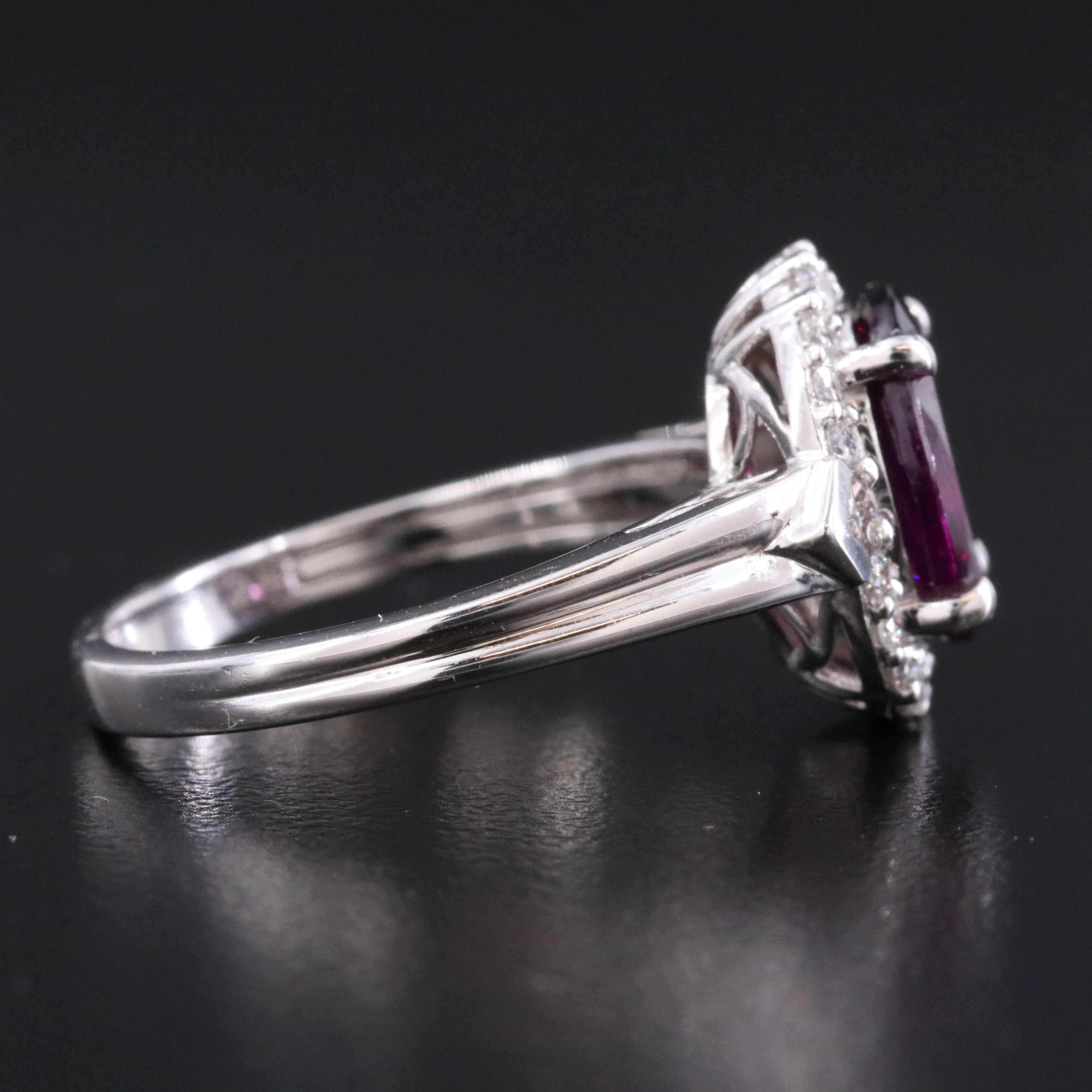 Chromia 18K Rhodolite Garnet and Diamond Ring