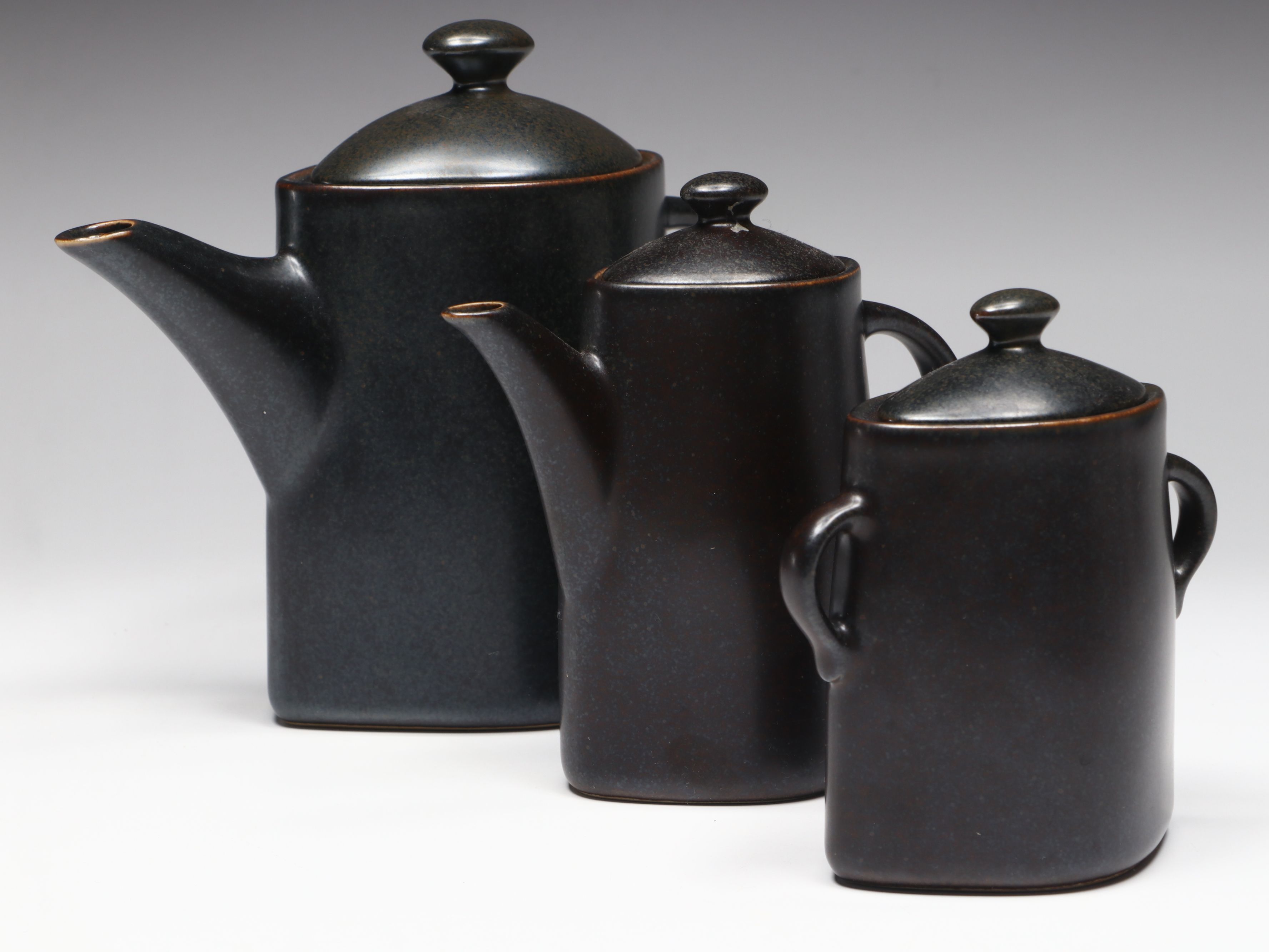 Lindt-Stymeist "Piano" Ceramic Teapot with Creamer and Sugar