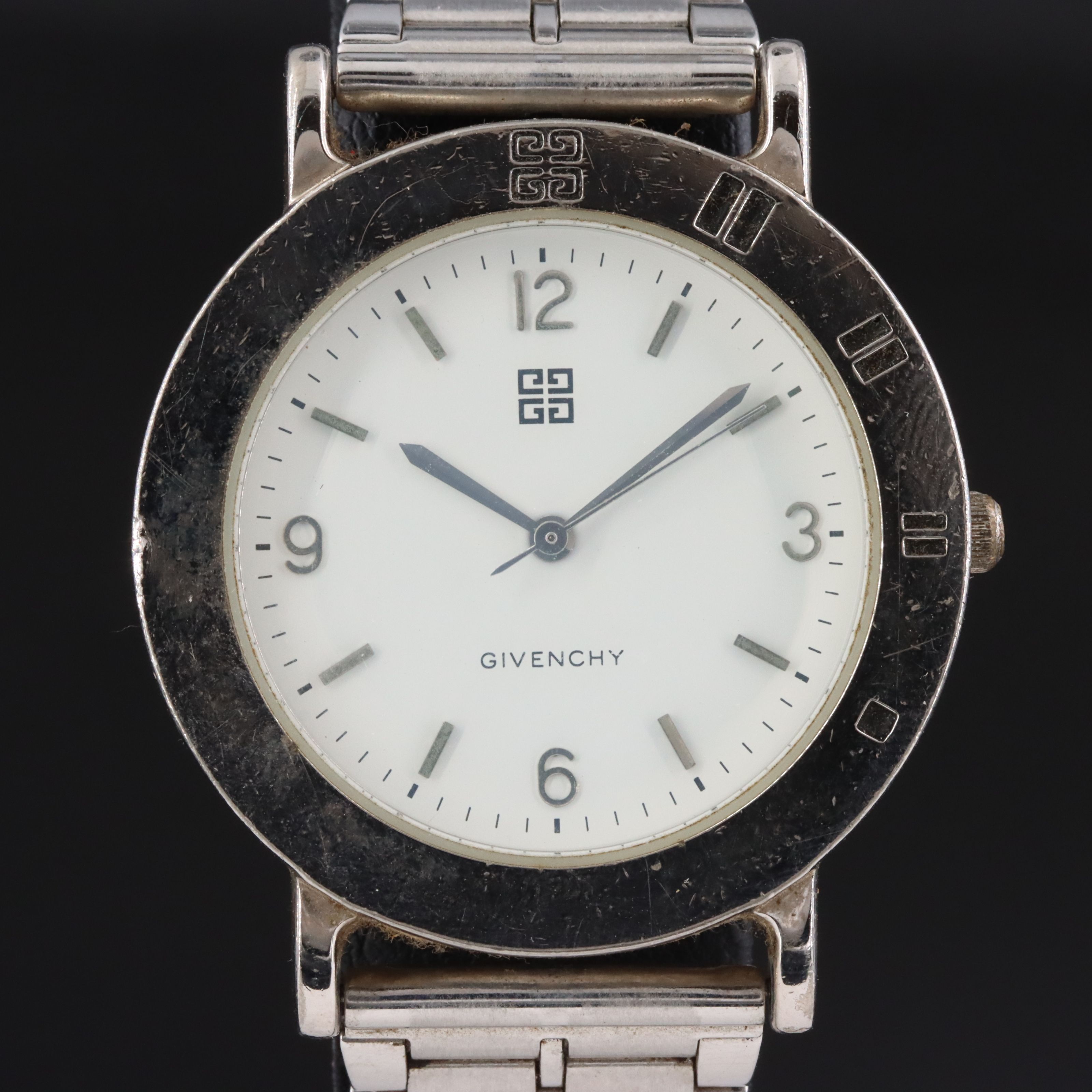 Givenchy Seventeen Stainless Steel Swiss Fashion Watch and Sterling Bracelet