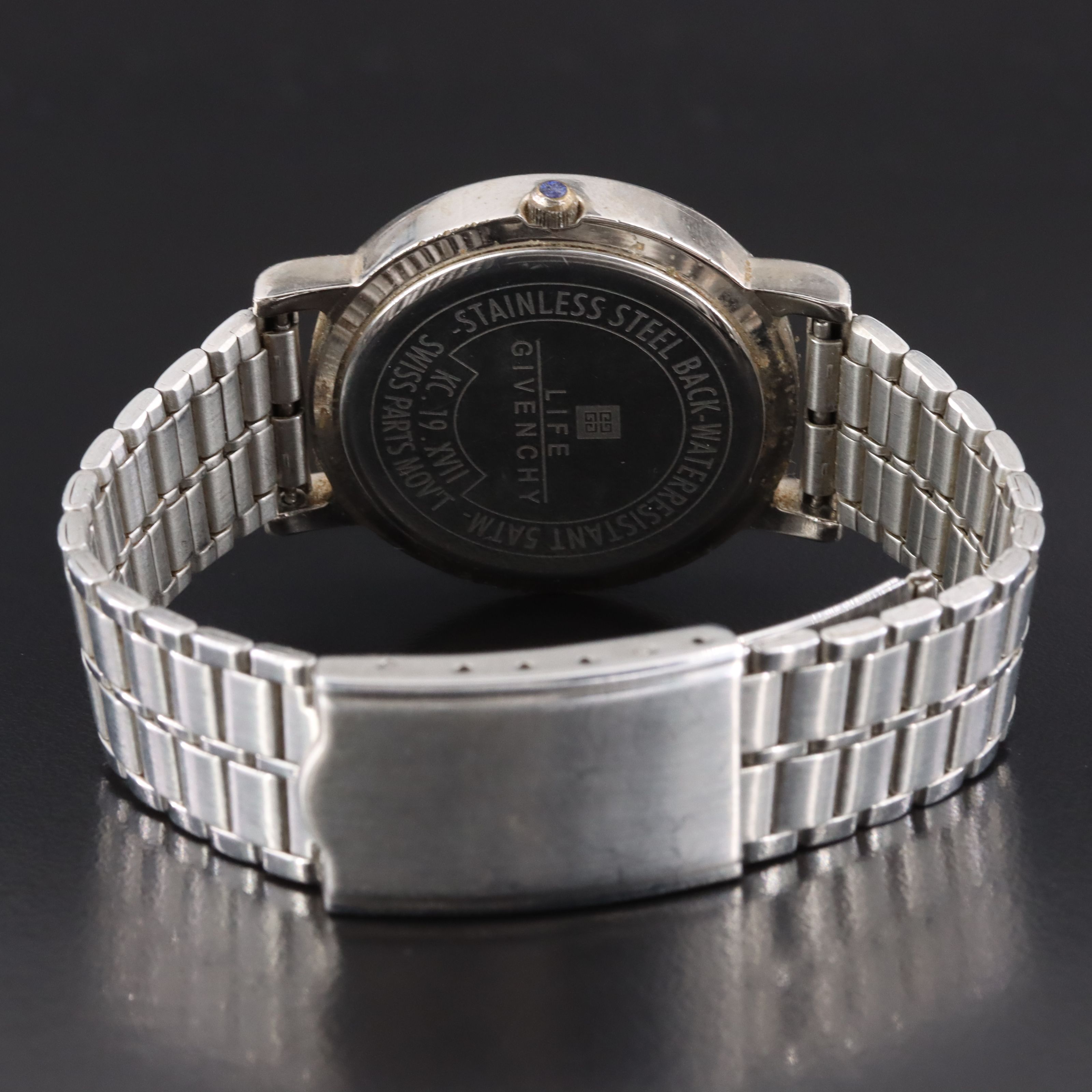 Givenchy Seventeen Stainless Steel Swiss Fashion Watch and Sterling Bracelet