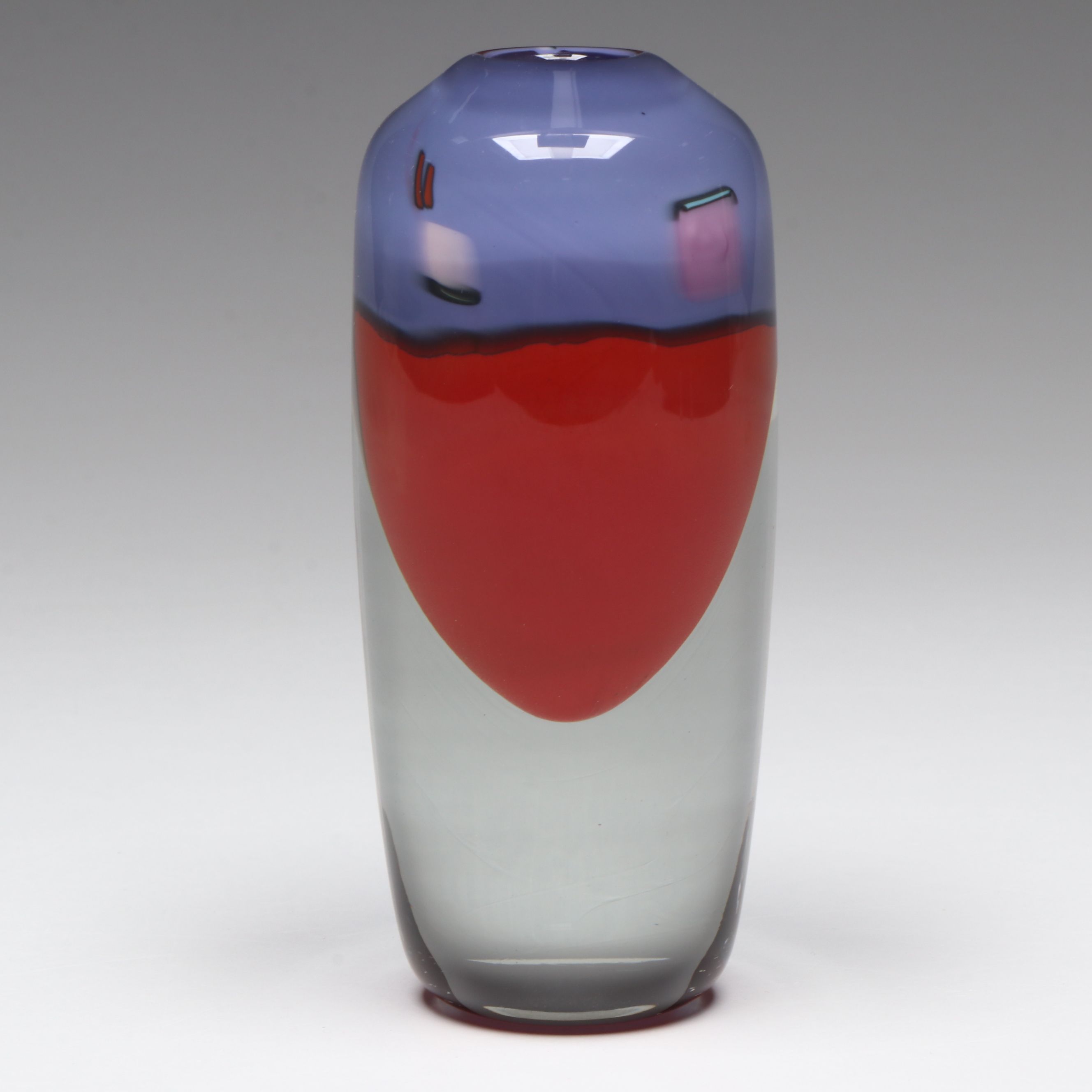 Magdanz Shapiro Art Glass Vase, 1982