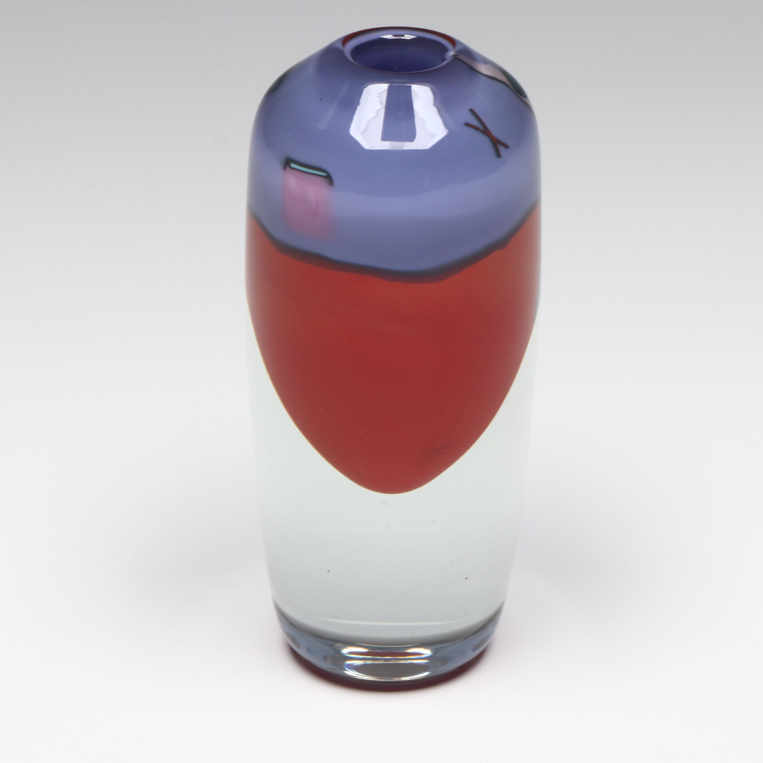 Magdanz Shapiro Art Glass Vase, 1982