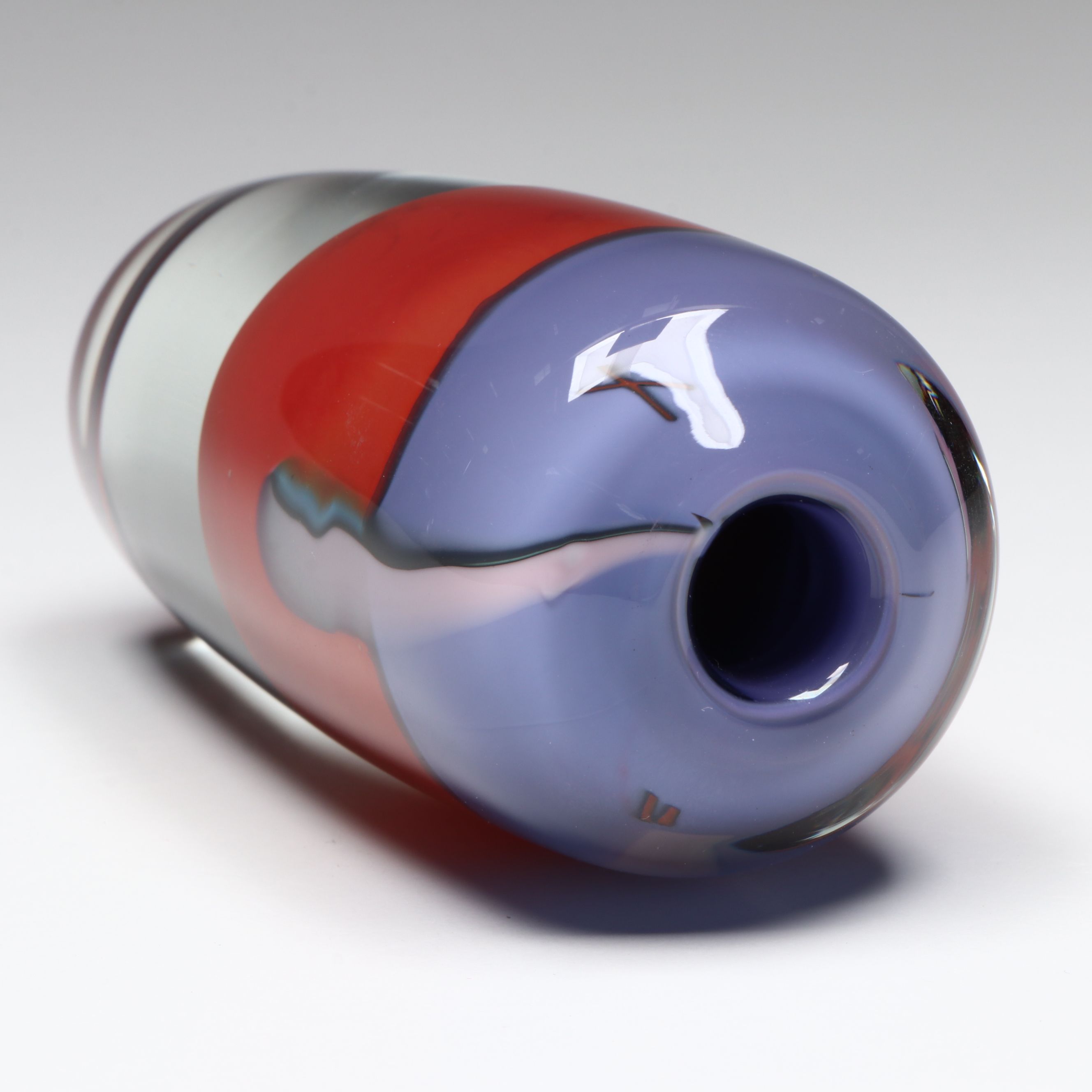 Magdanz Shapiro Art Glass Vase, 1982