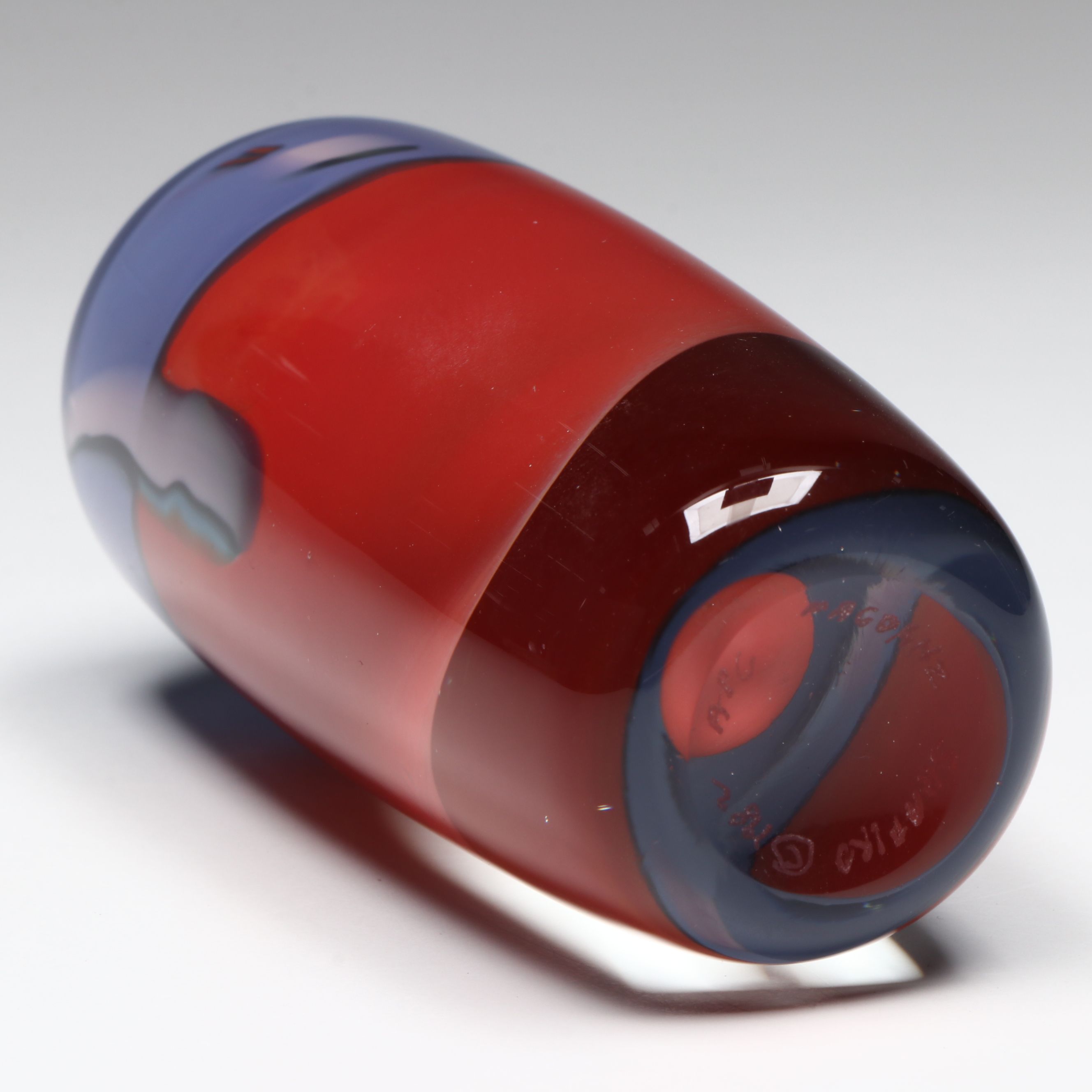 Magdanz Shapiro Art Glass Vase, 1982