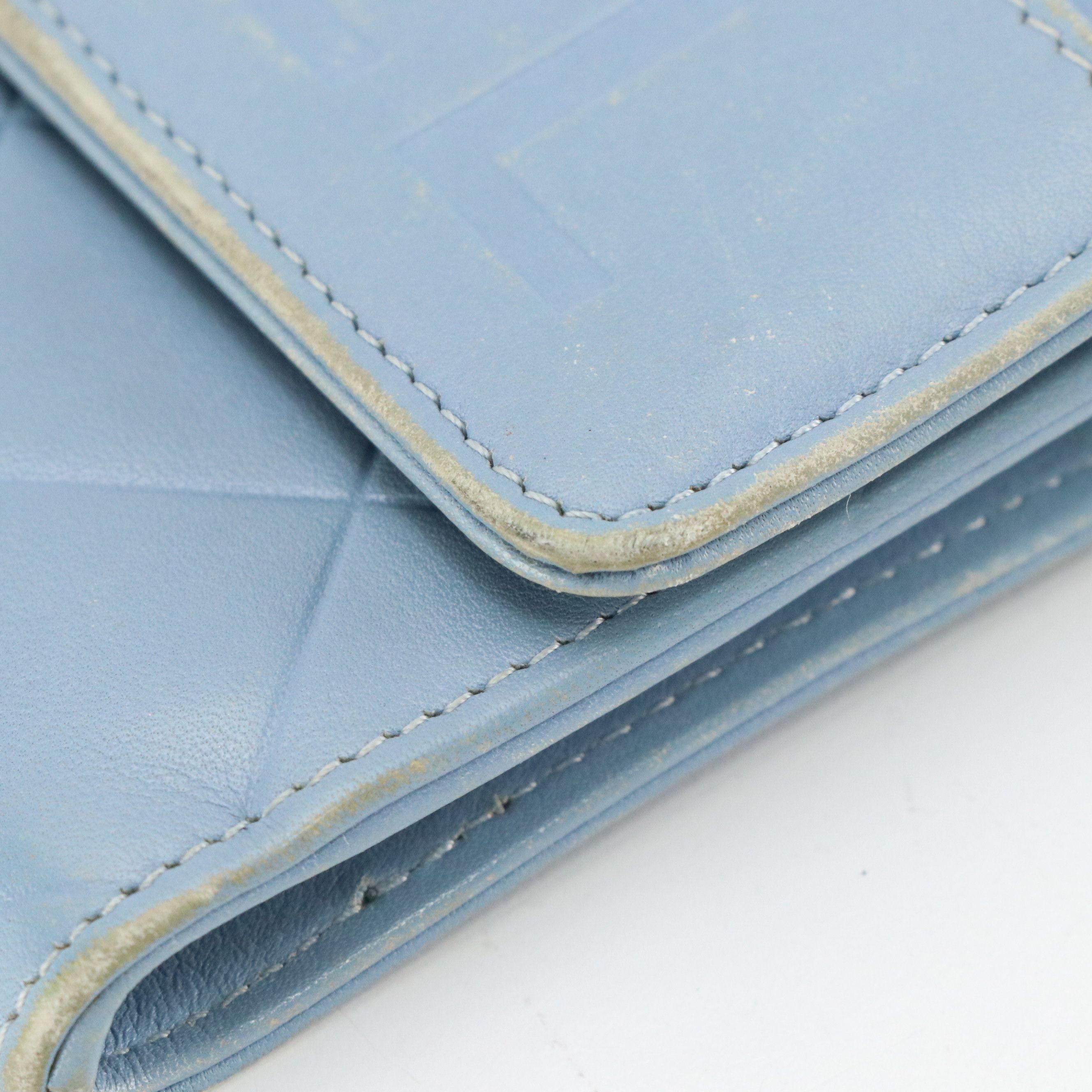 Chanel French Flap Wallet in Quilt Pattern Leather