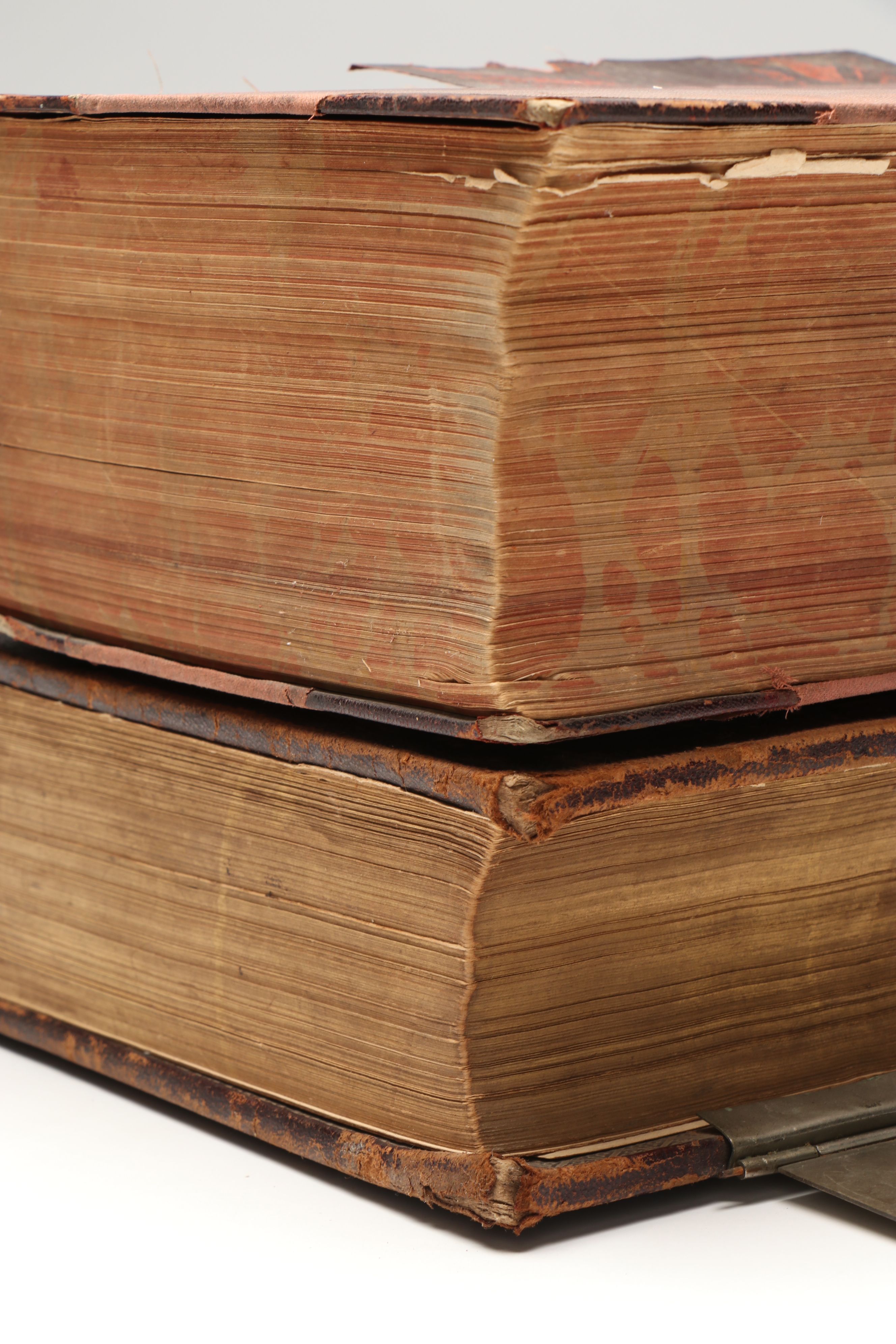 Leather Bound Holy Bible with "Household Physician" by Herbert E. Buffum et al.