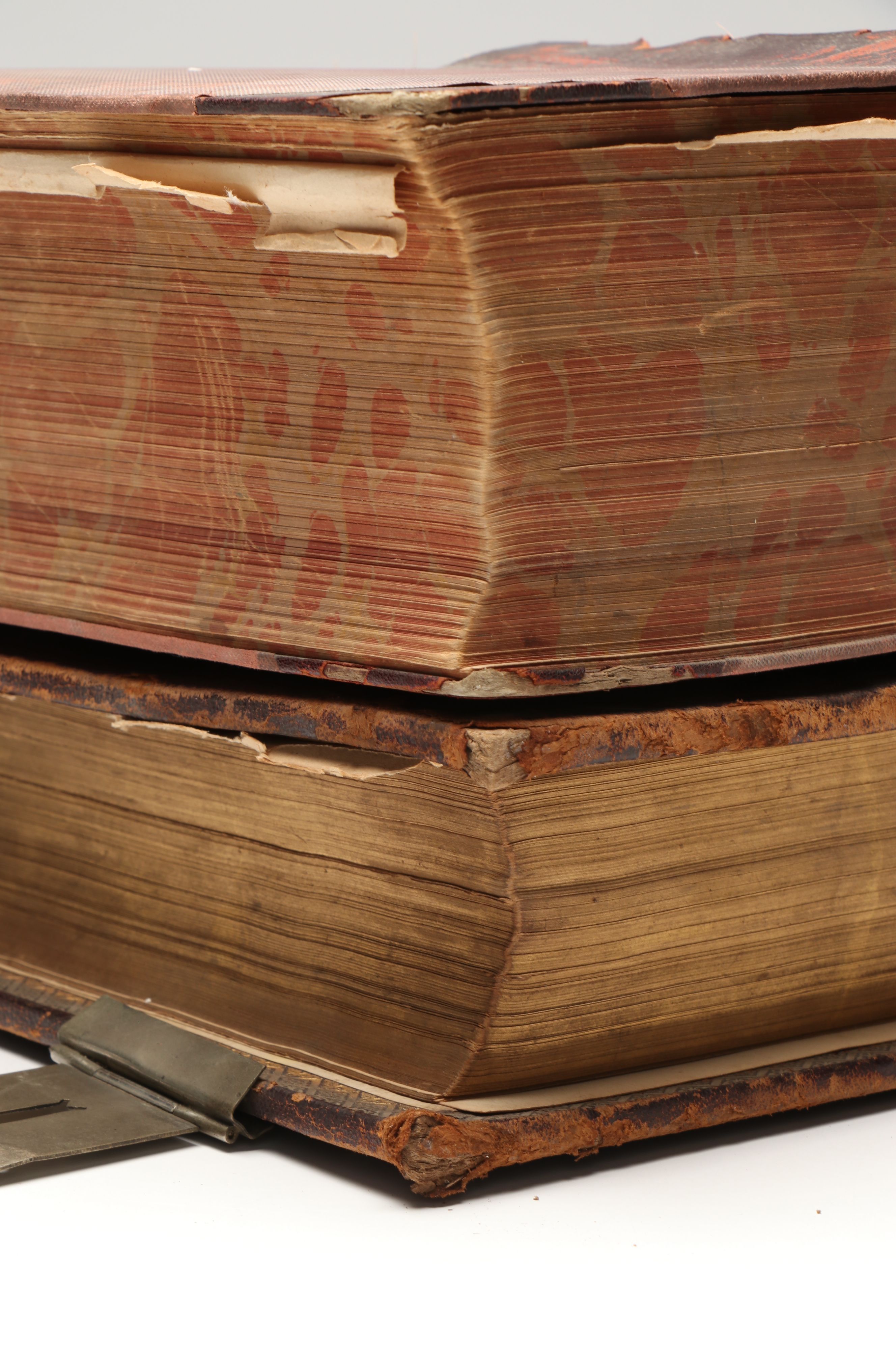 Leather Bound Holy Bible with "Household Physician" by Herbert E. Buffum et al.