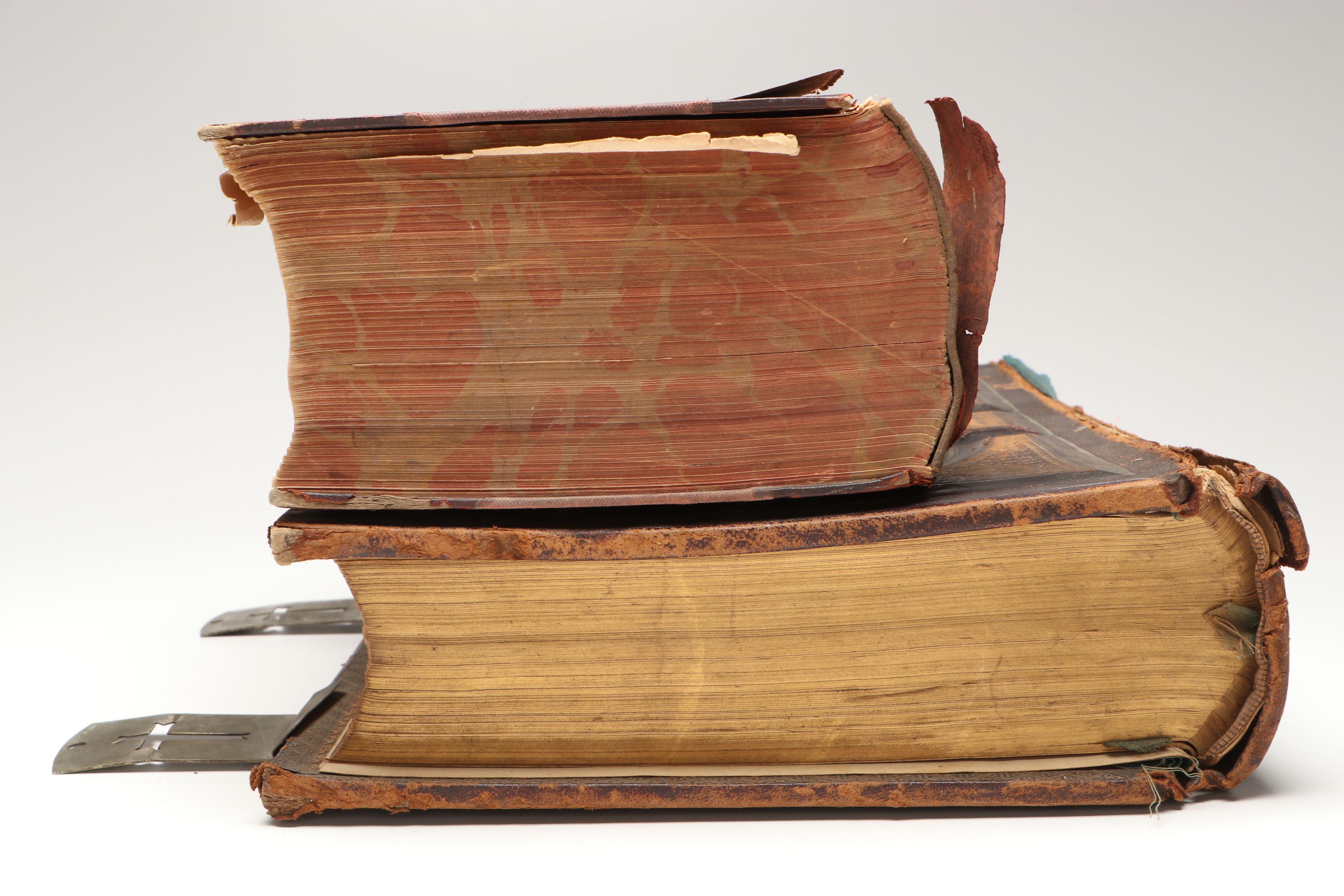 Leather Bound Holy Bible with "Household Physician" by Herbert E. Buffum et al.