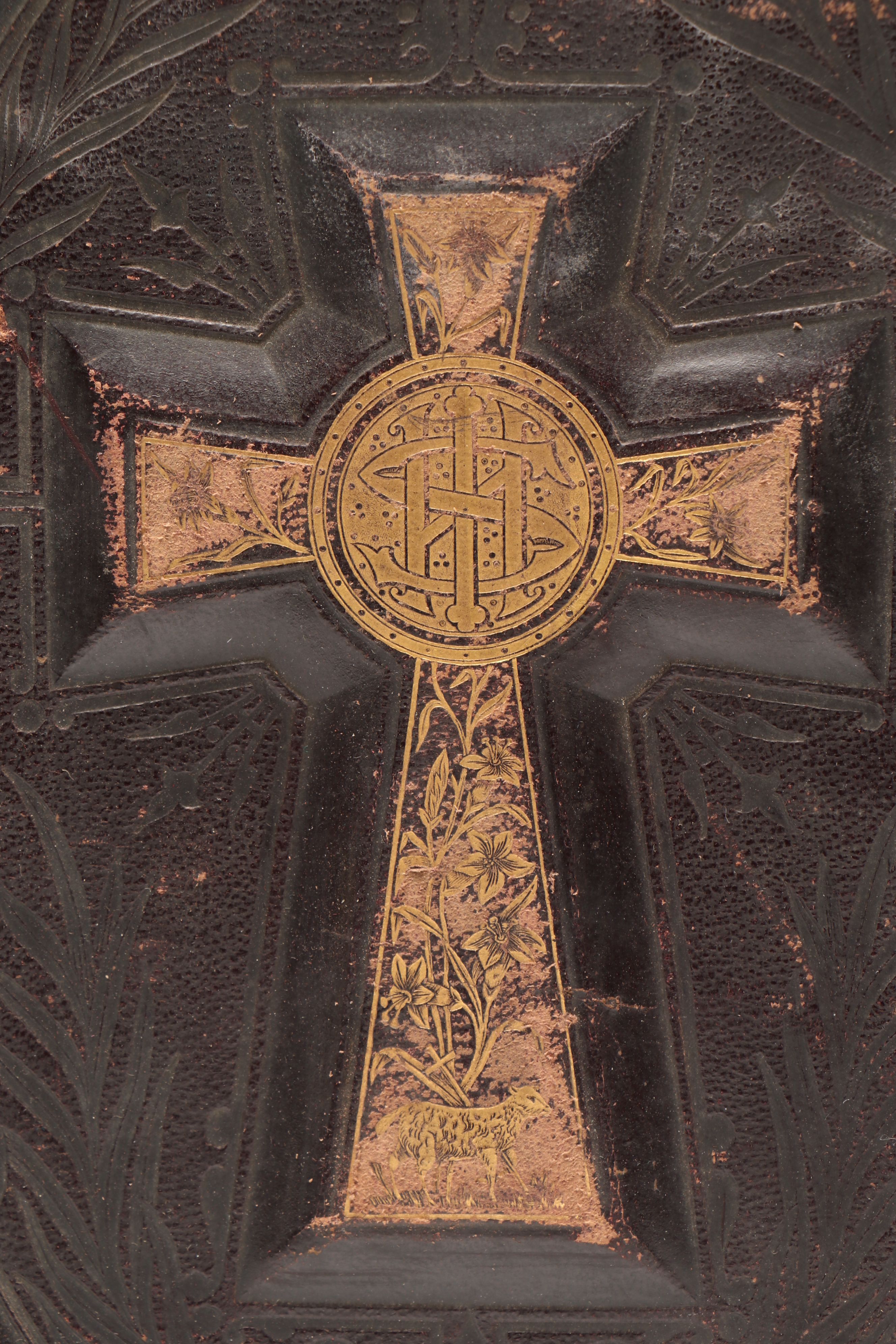 Leather Bound Holy Bible with "Household Physician" by Herbert E. Buffum et al.