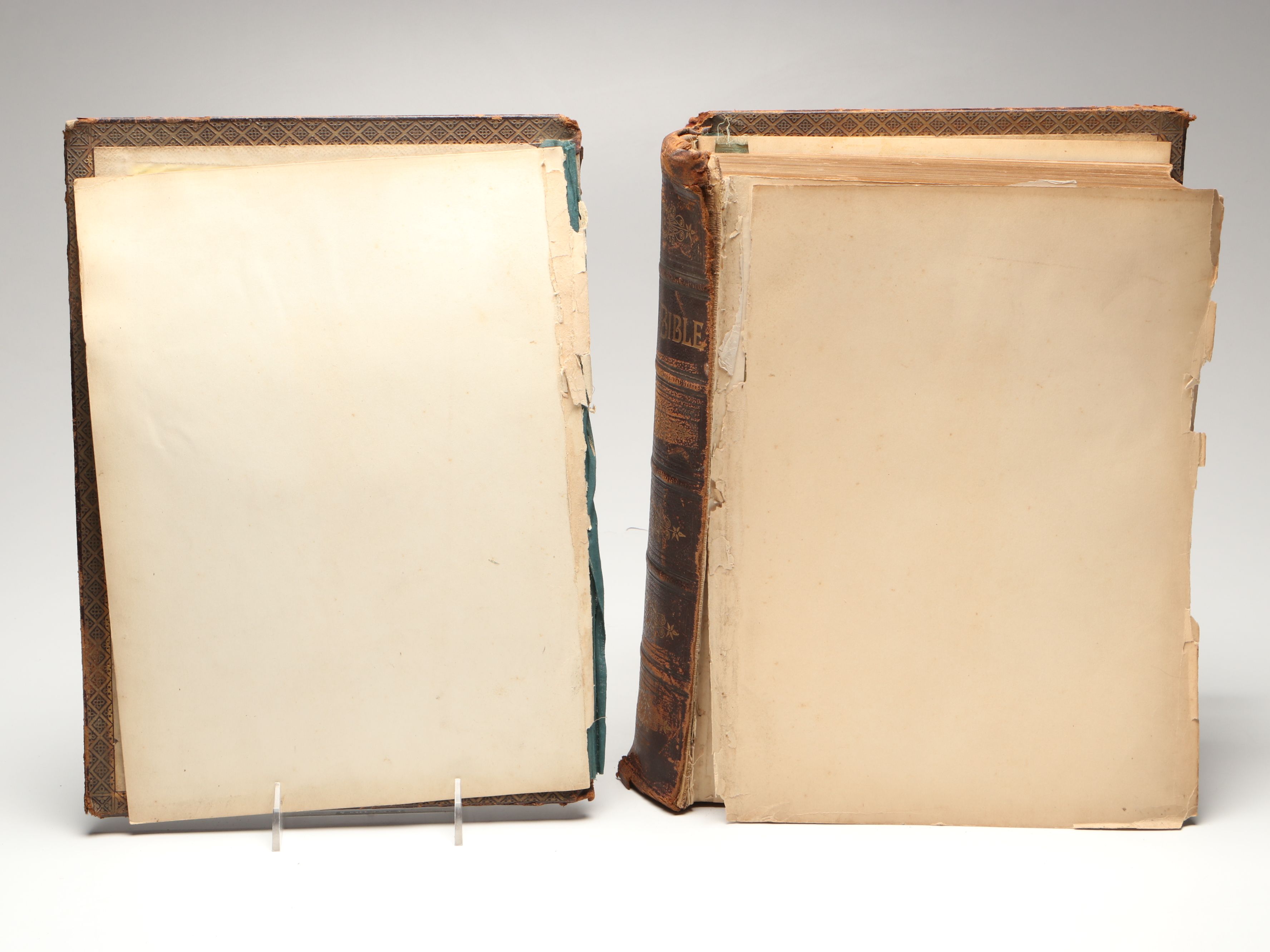 Leather Bound Holy Bible with "Household Physician" by Herbert E. Buffum et al.