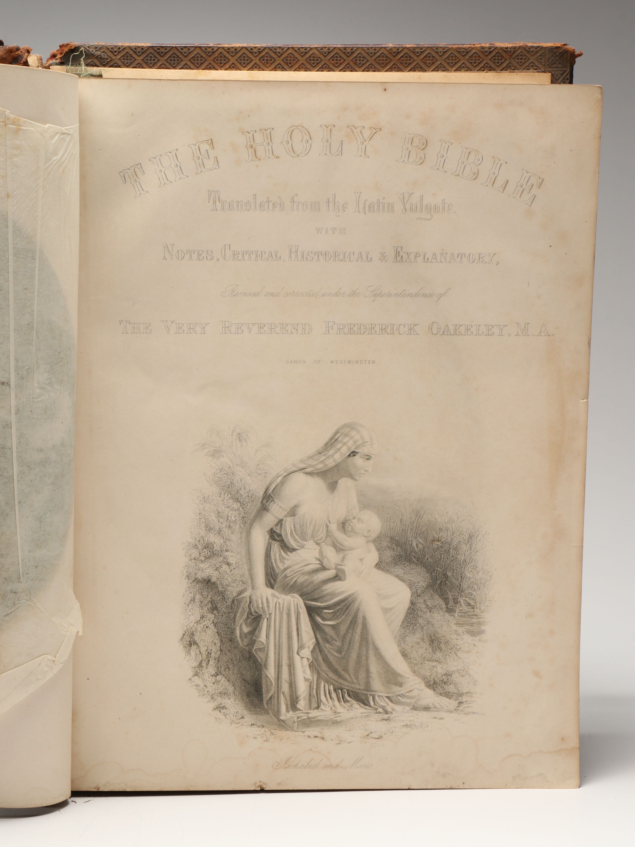 Leather Bound Holy Bible with "Household Physician" by Herbert E. Buffum et al.