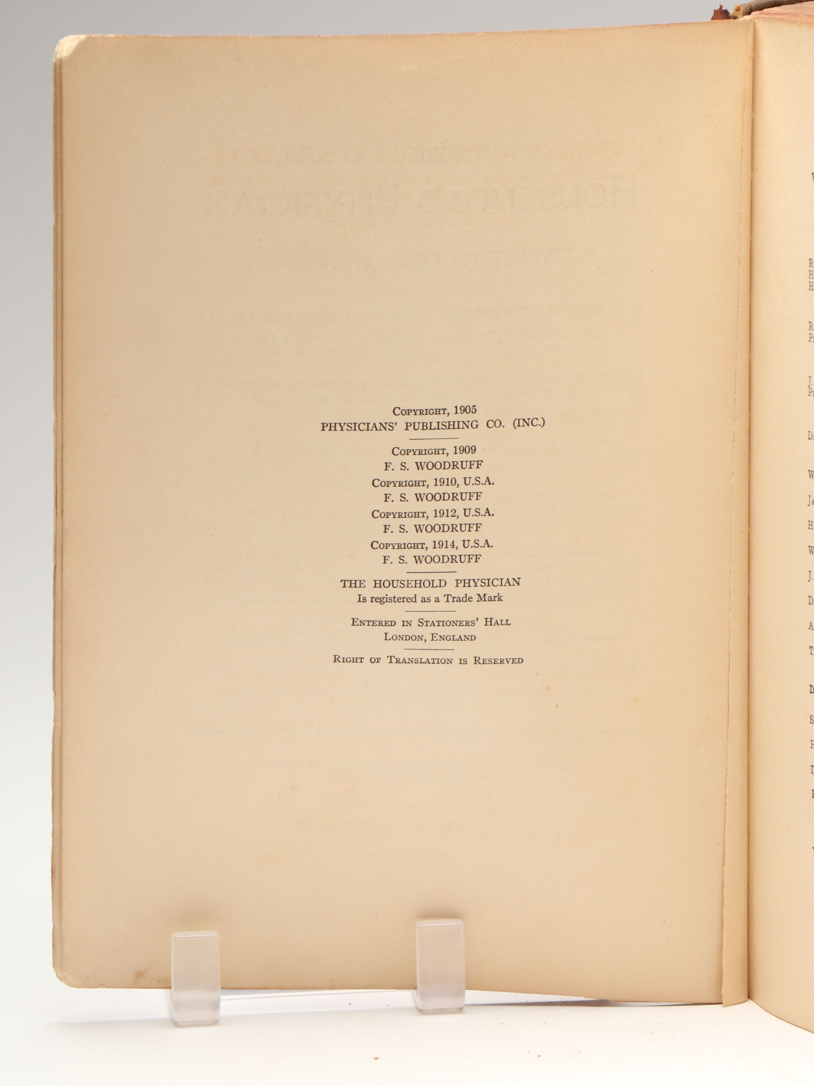 Leather Bound Holy Bible with "Household Physician" by Herbert E. Buffum et al.