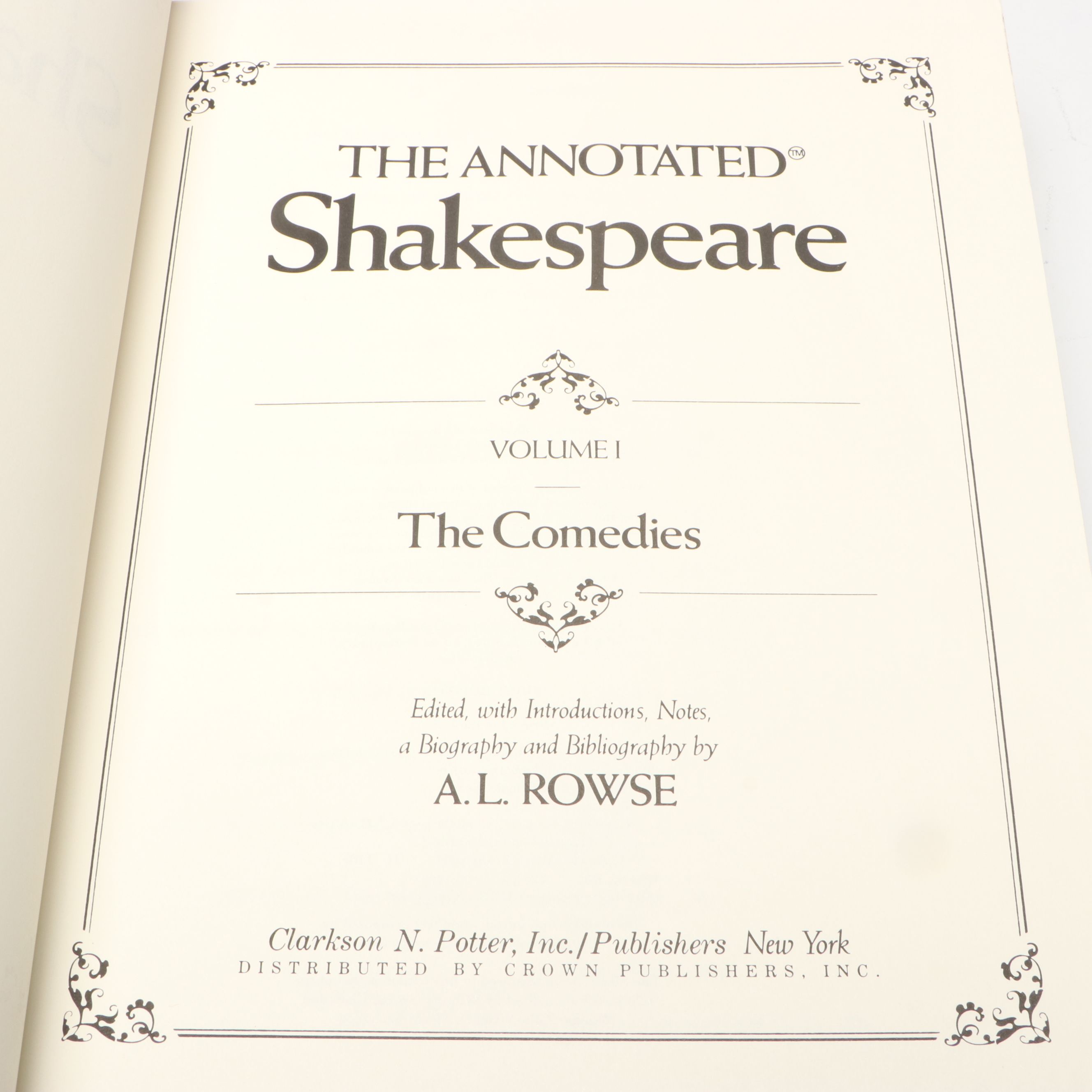 First Edition "The Annotated Shakespeare" Three-Volume Set Edited by A. L. Rowse