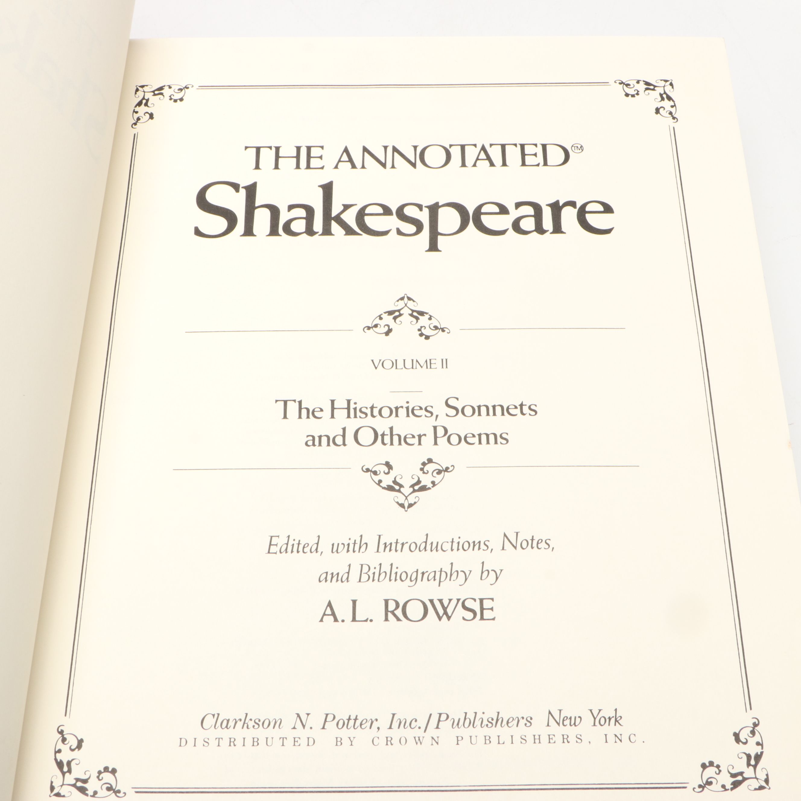 First Edition "The Annotated Shakespeare" Three-Volume Set Edited by A. L. Rowse