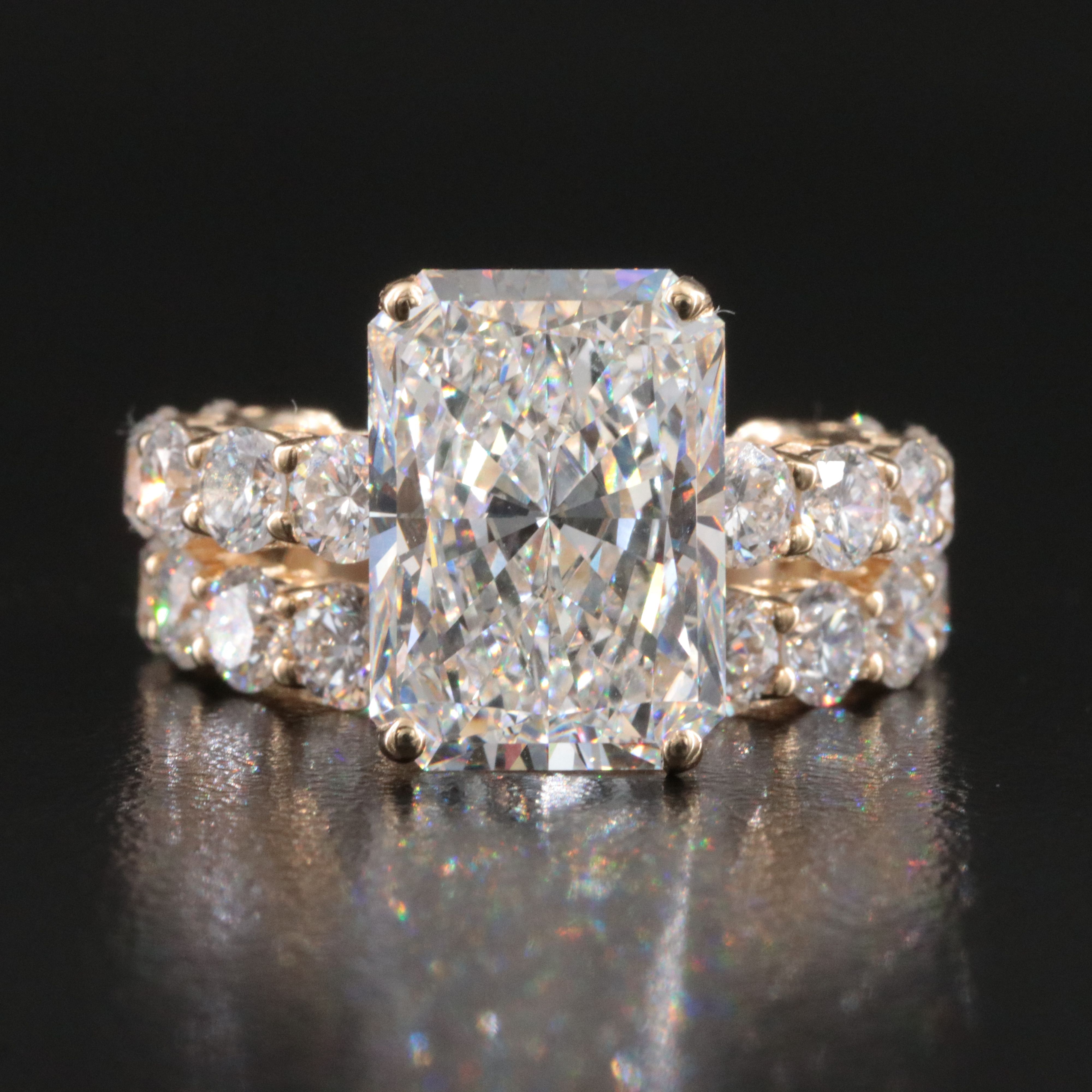 14K 11.14 CTW Lab Grown Diamond Ring Set with IGI Jewelry Report