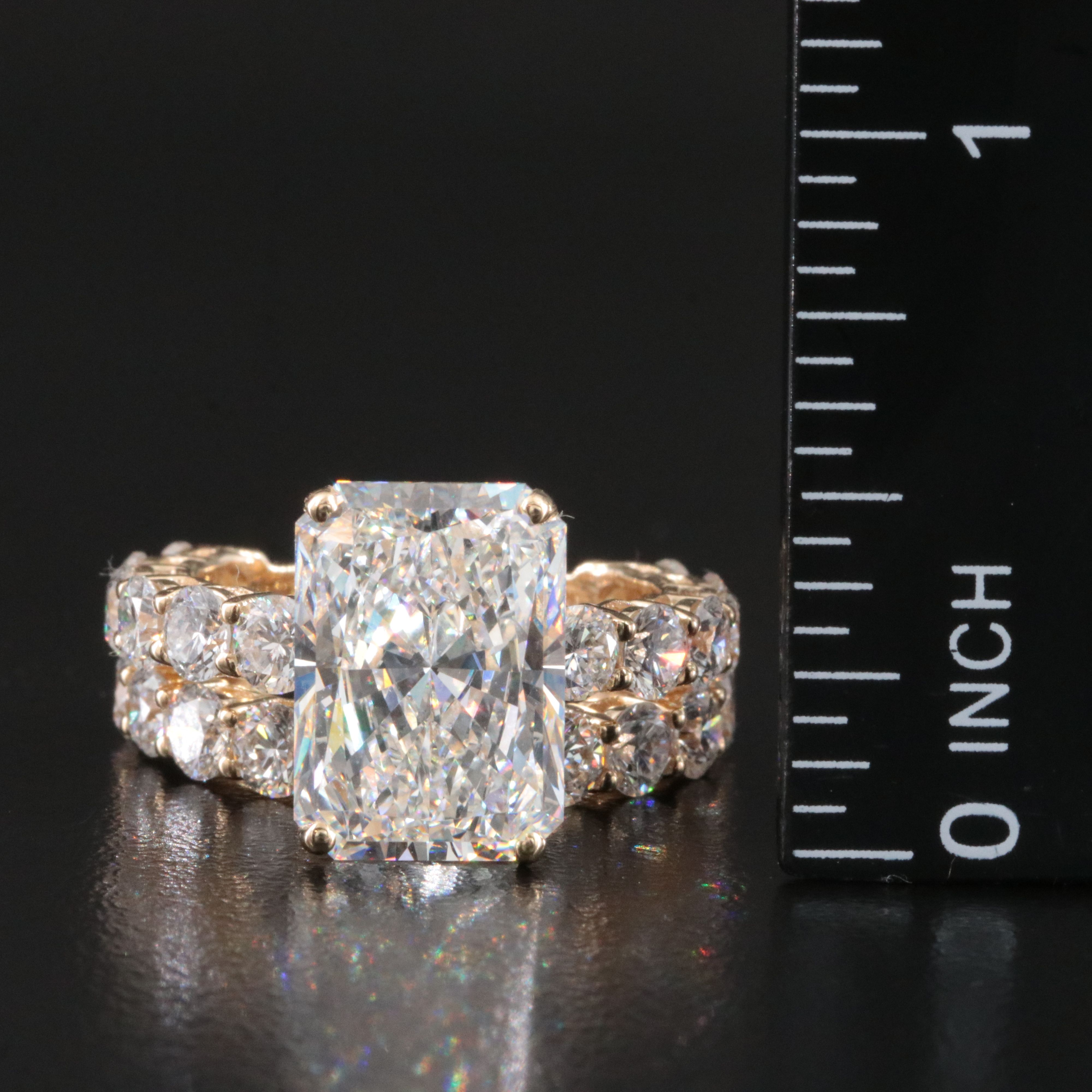 14K 11.14 CTW Lab Grown Diamond Ring Set with IGI Jewelry Report