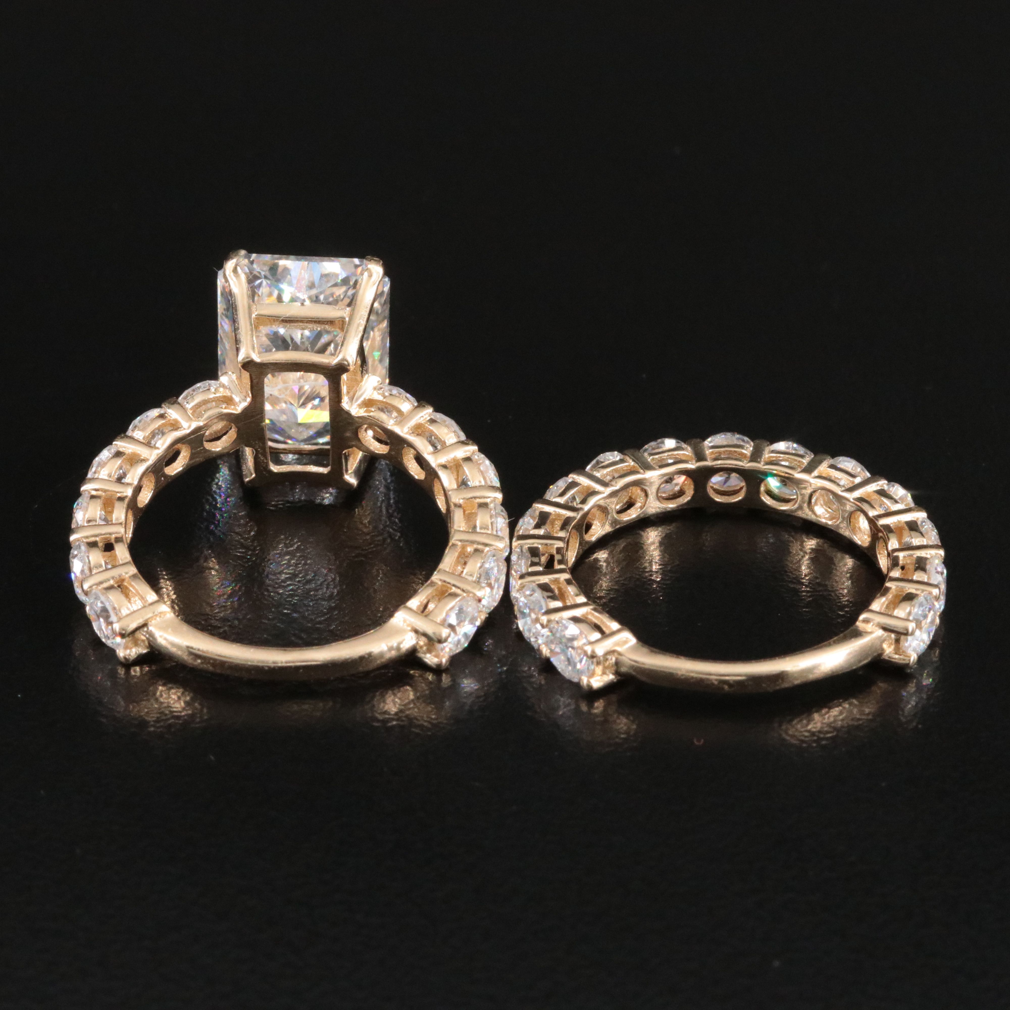 14K 11.14 CTW Lab Grown Diamond Ring Set with IGI Jewelry Report