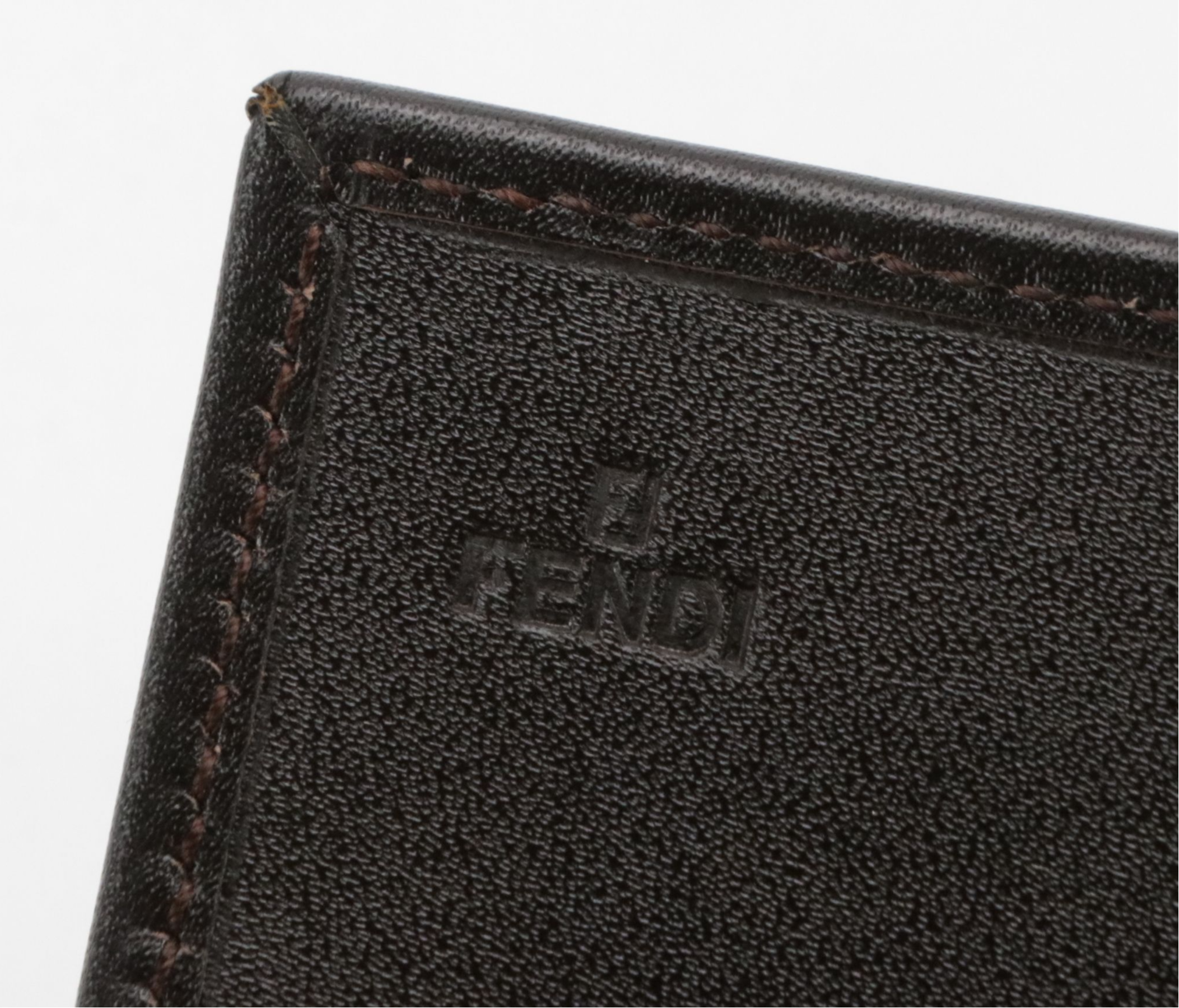 Fendi Continental Flap Wallet in Brown/Black Zucchino Canvas and Leather Trim