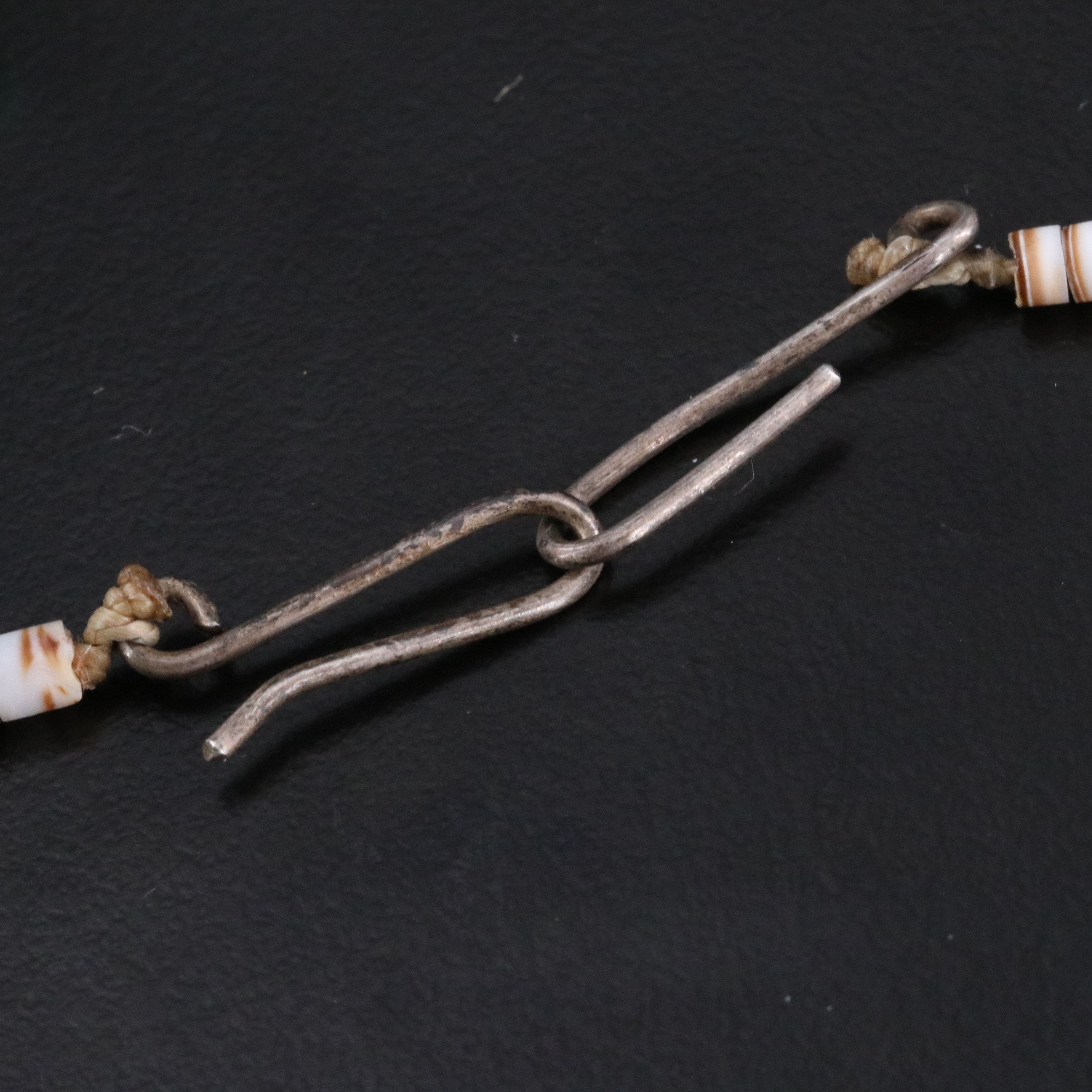 Vintage Graduated Turquoise and Heishi Bead Necklace with Sterling Clasp