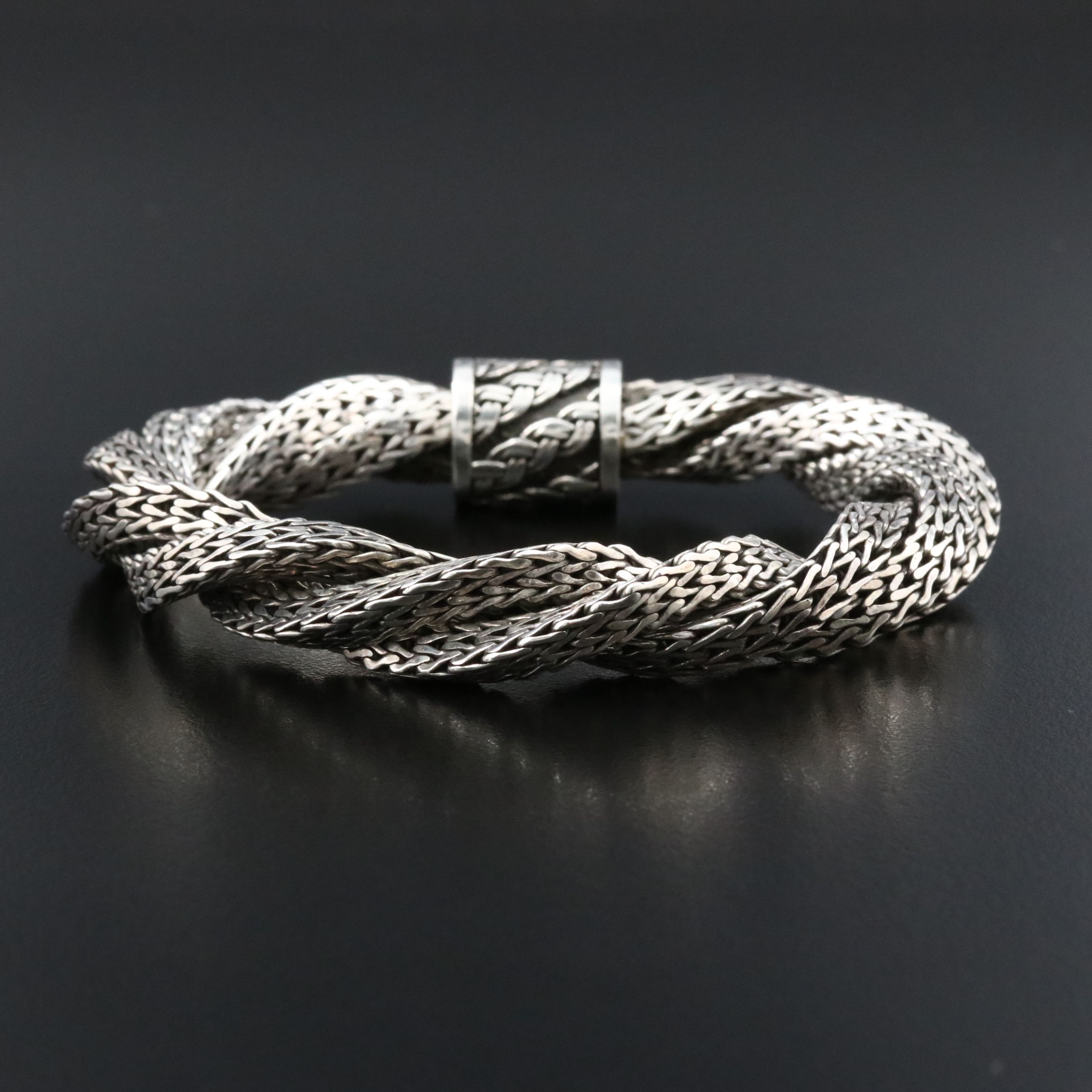 John Hardy Sterling Classic Chain Twisted Triple Row Bracelet