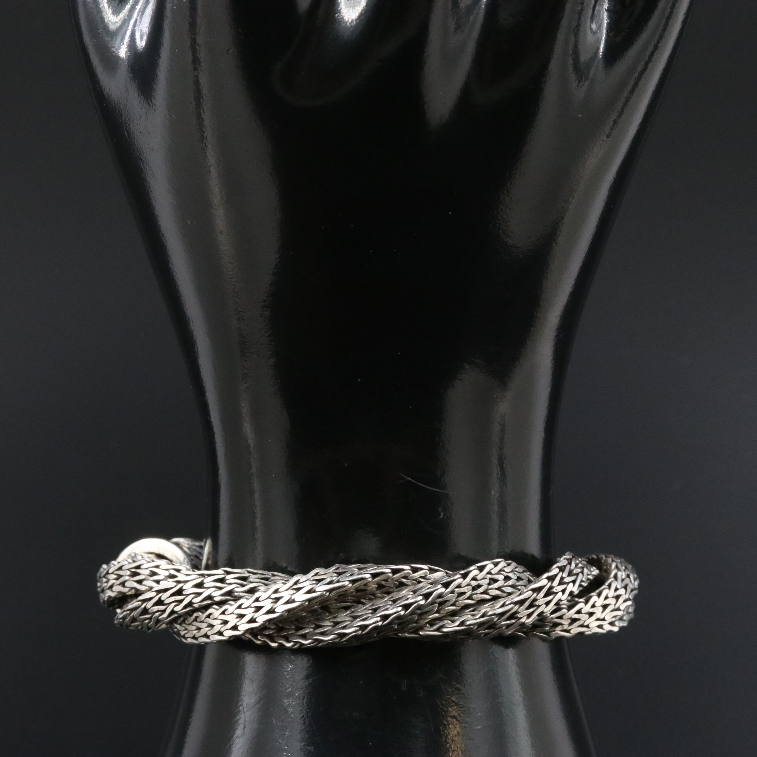 John Hardy Sterling Classic Chain Twisted Triple Row Bracelet