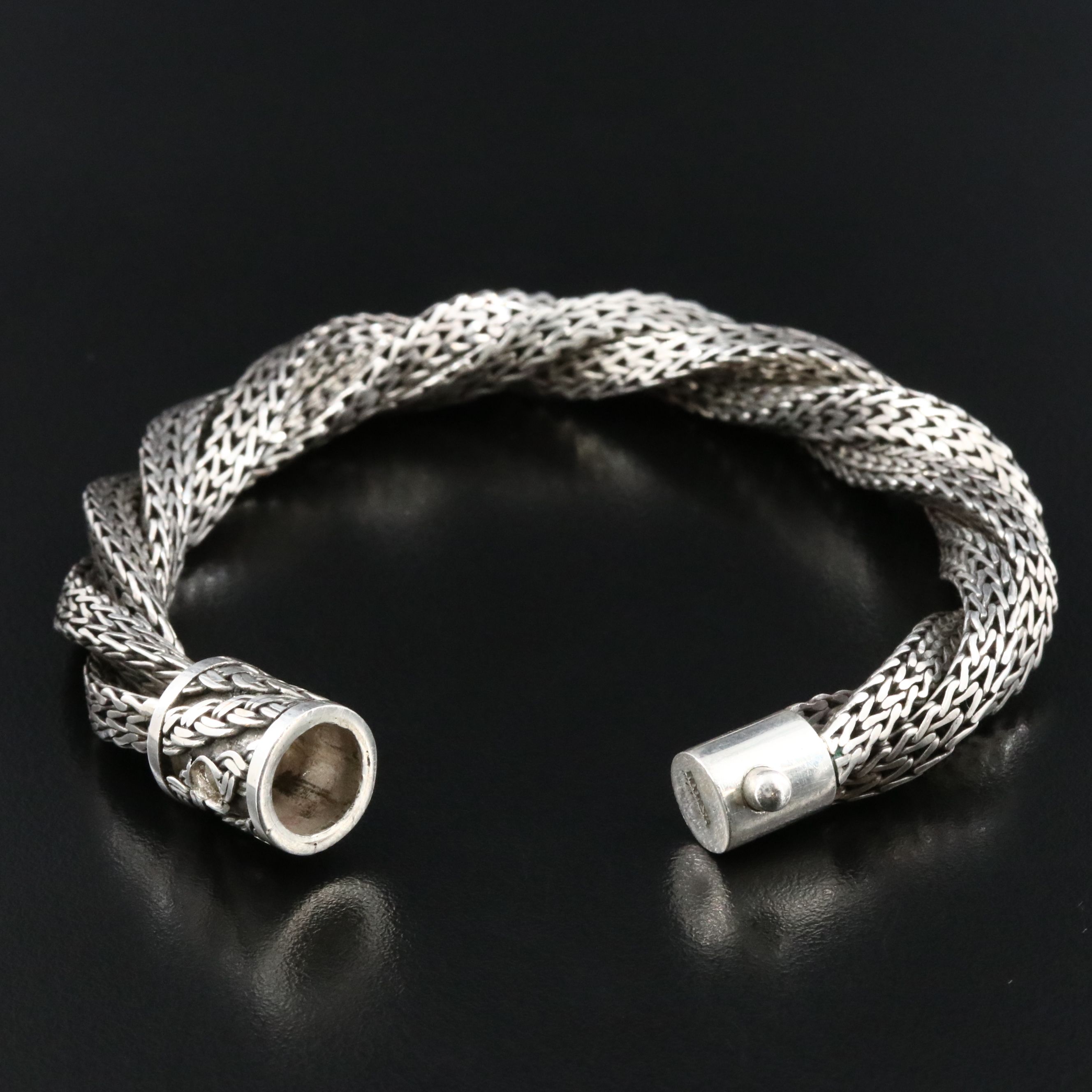 John Hardy Sterling Classic Chain Twisted Triple Row Bracelet