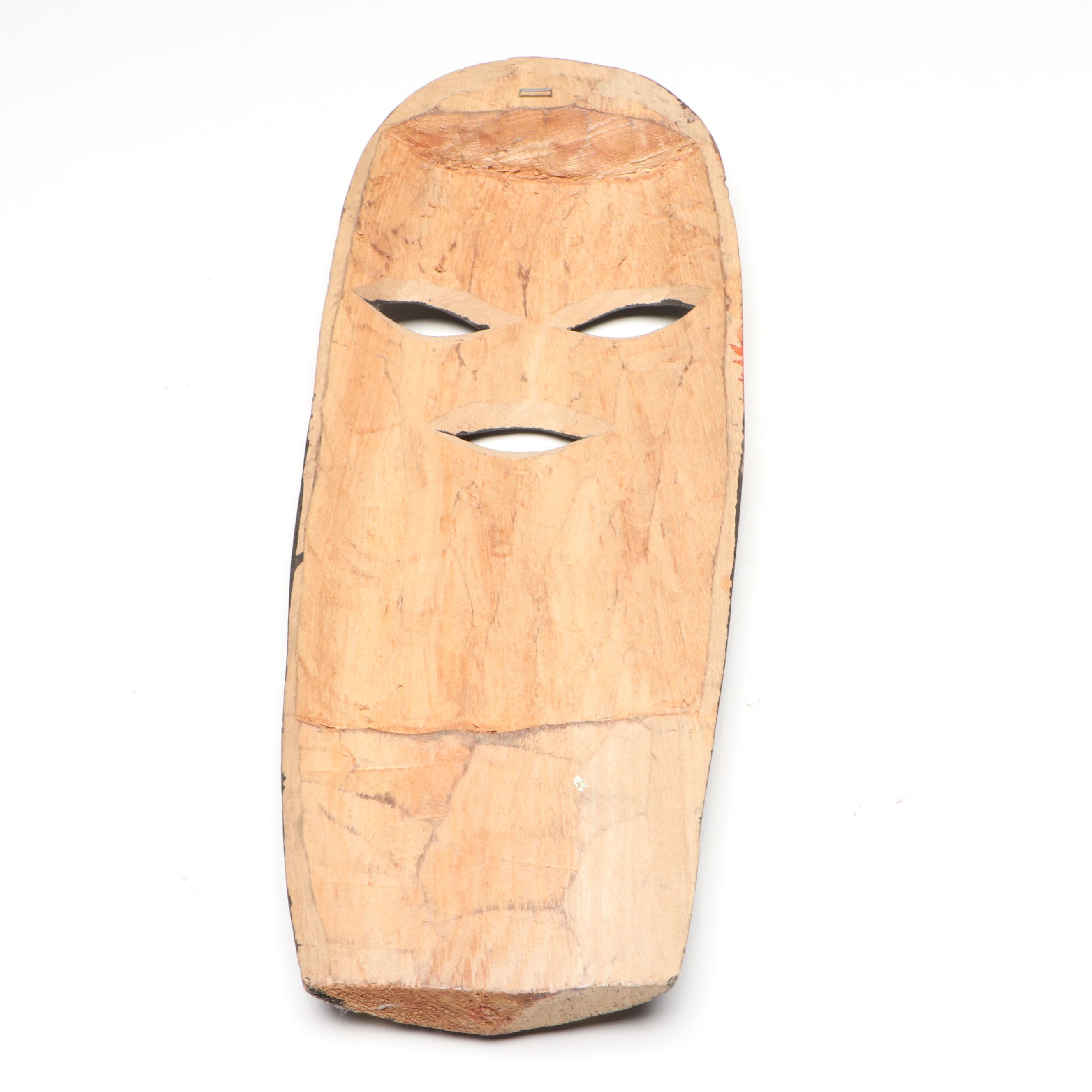 Hand-Carved Polychrome Wood Mask