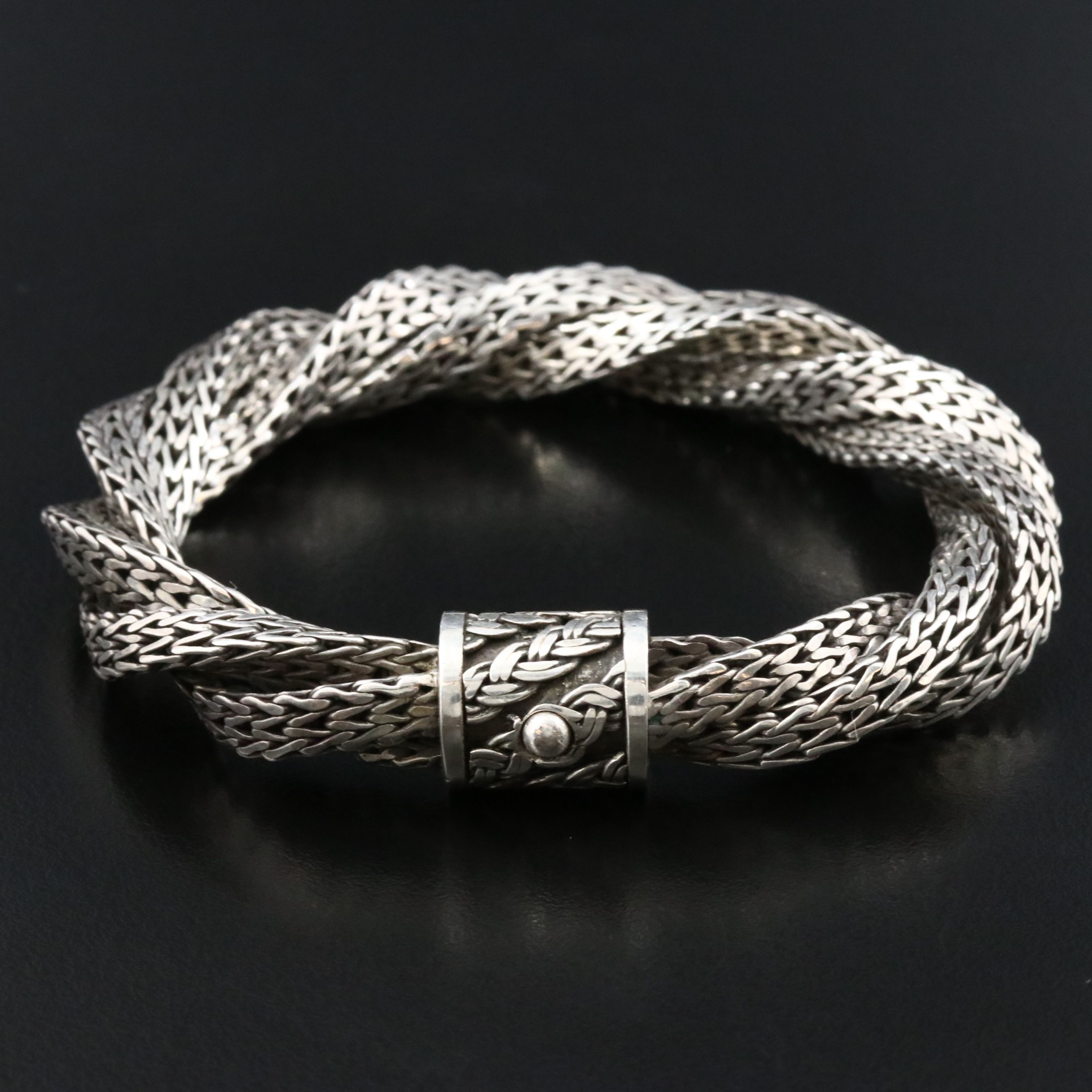 John Hardy Sterling Classic Chain Twisted Triple Row Bracelet
