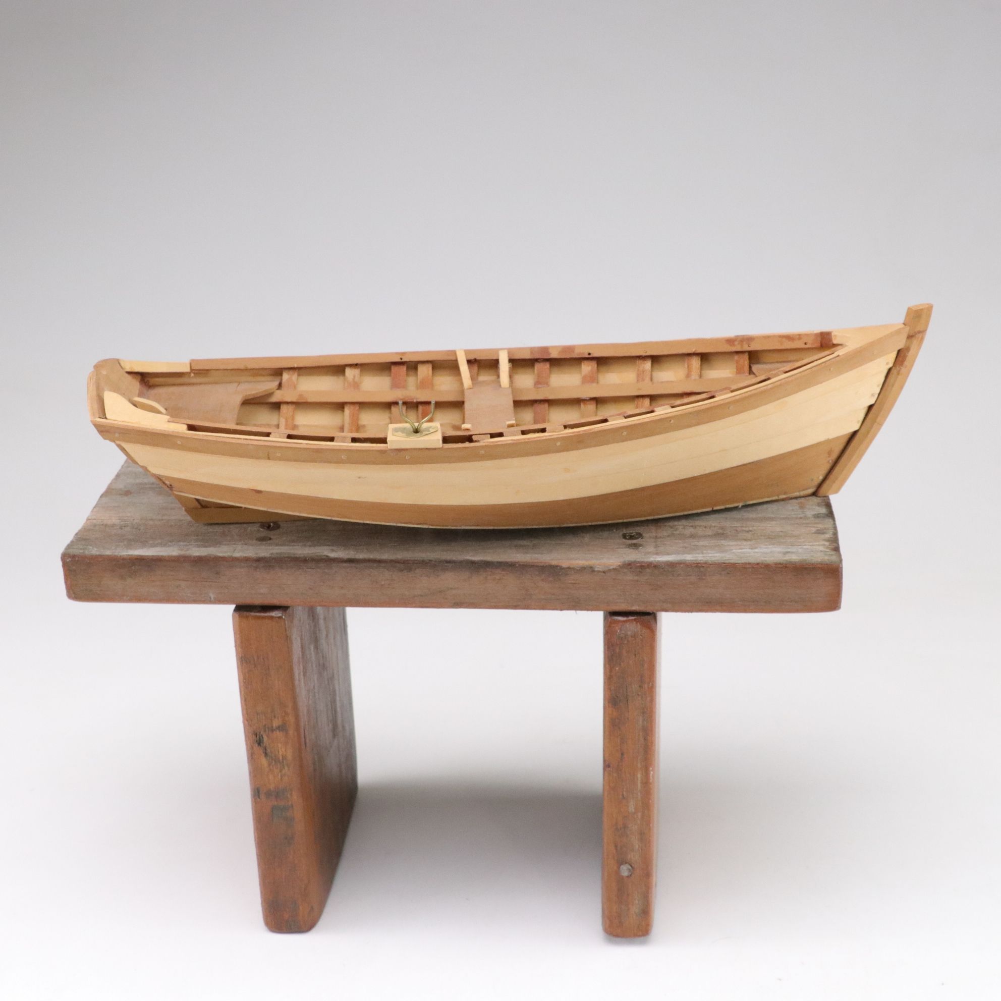 Wooden Rowboat Model Collection with Stand