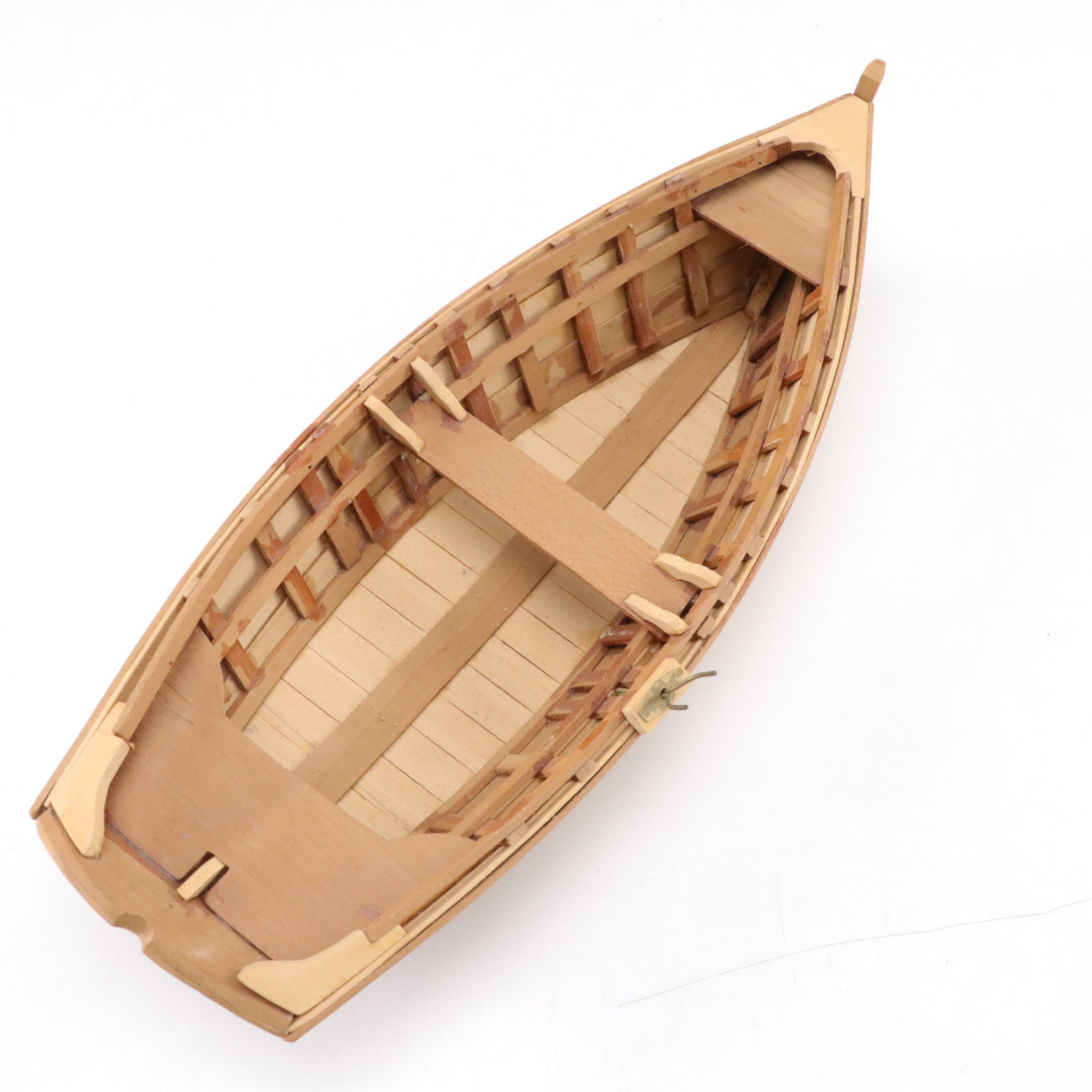 Wooden Rowboat Model Collection with Stand