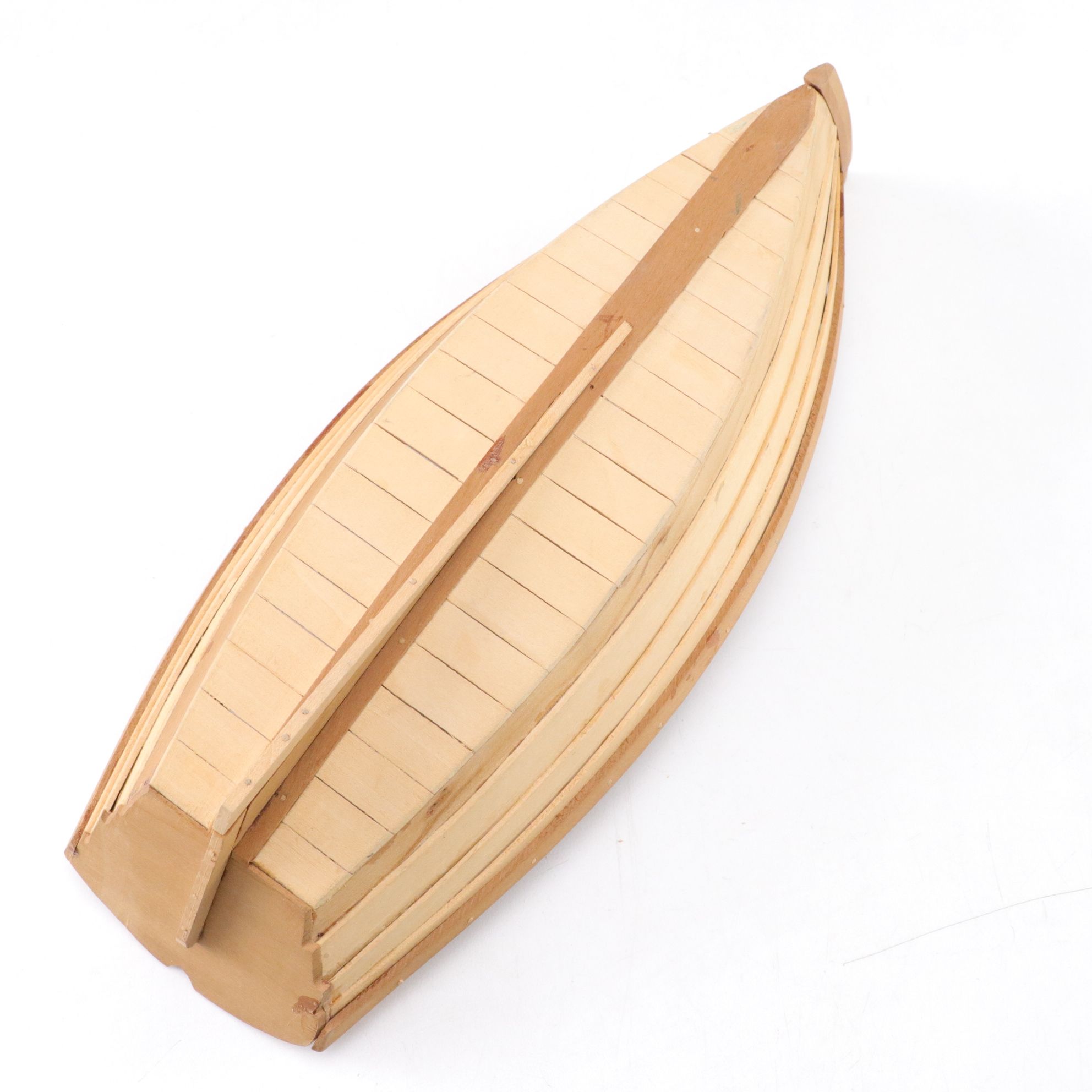Wooden Rowboat Model Collection with Stand