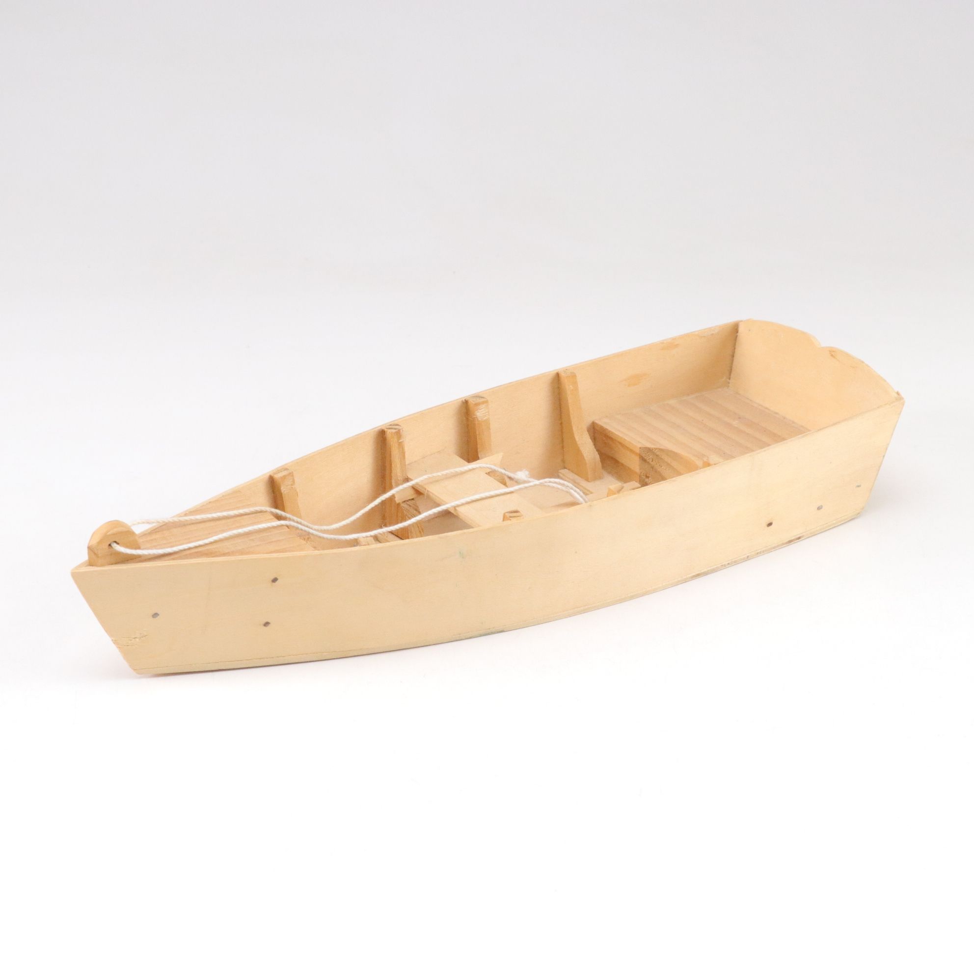 Wooden Rowboat Model Collection with Stand