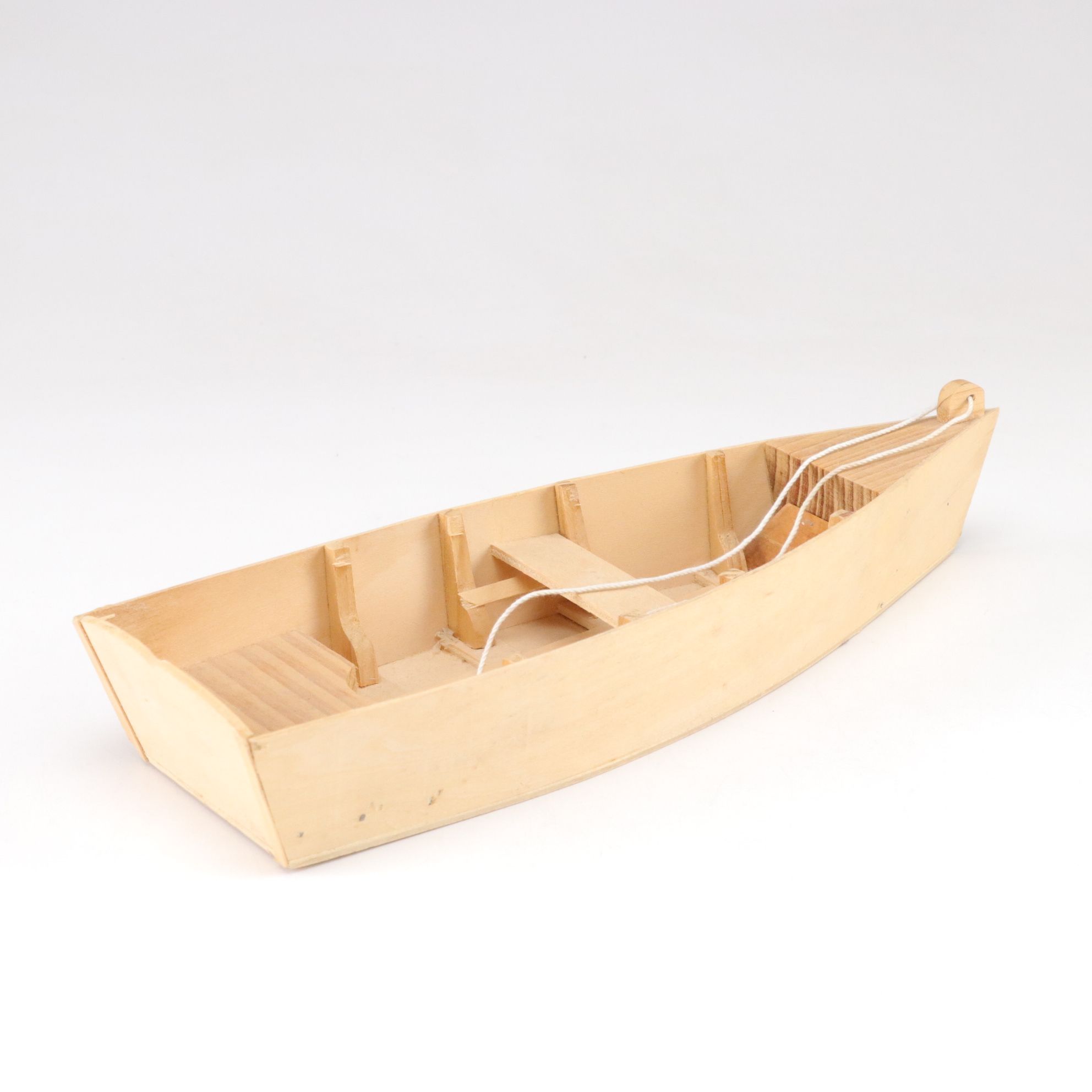 Wooden Rowboat Model Collection with Stand