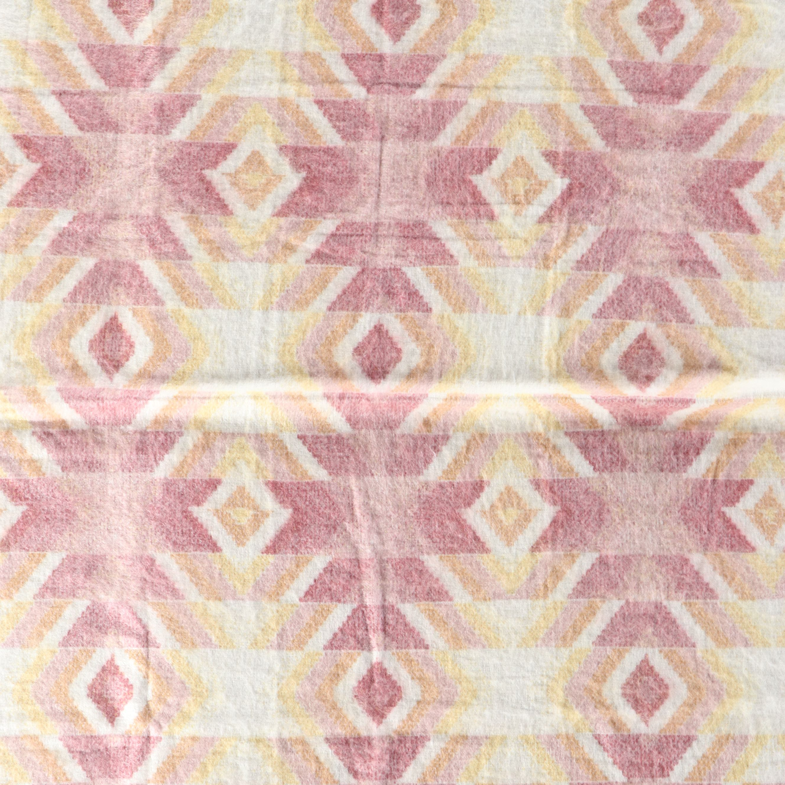 Frye Geometric and Striped Wool Blend Throw Blankets