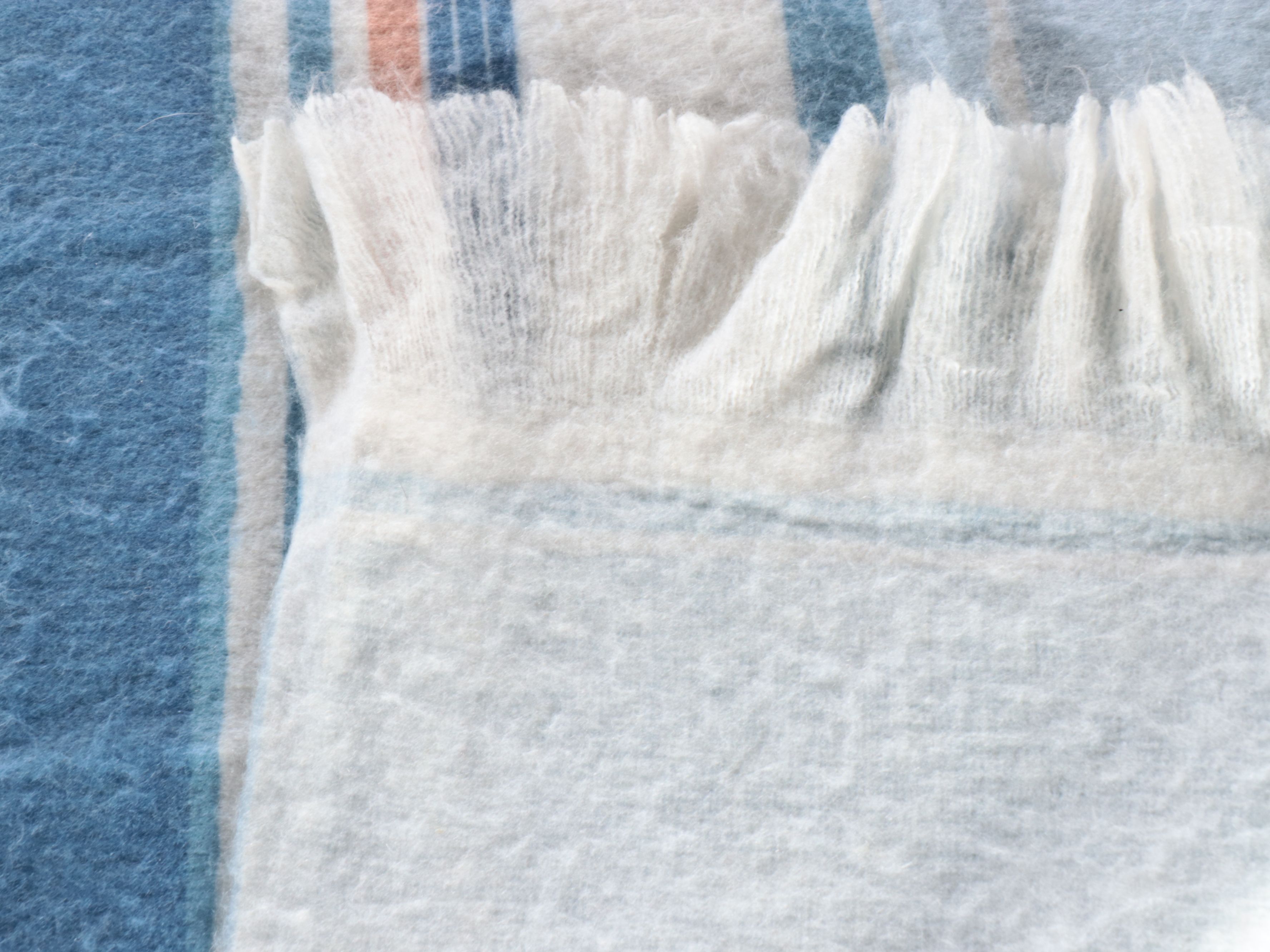 Frye Geometric and Striped Wool Blend Throw Blankets