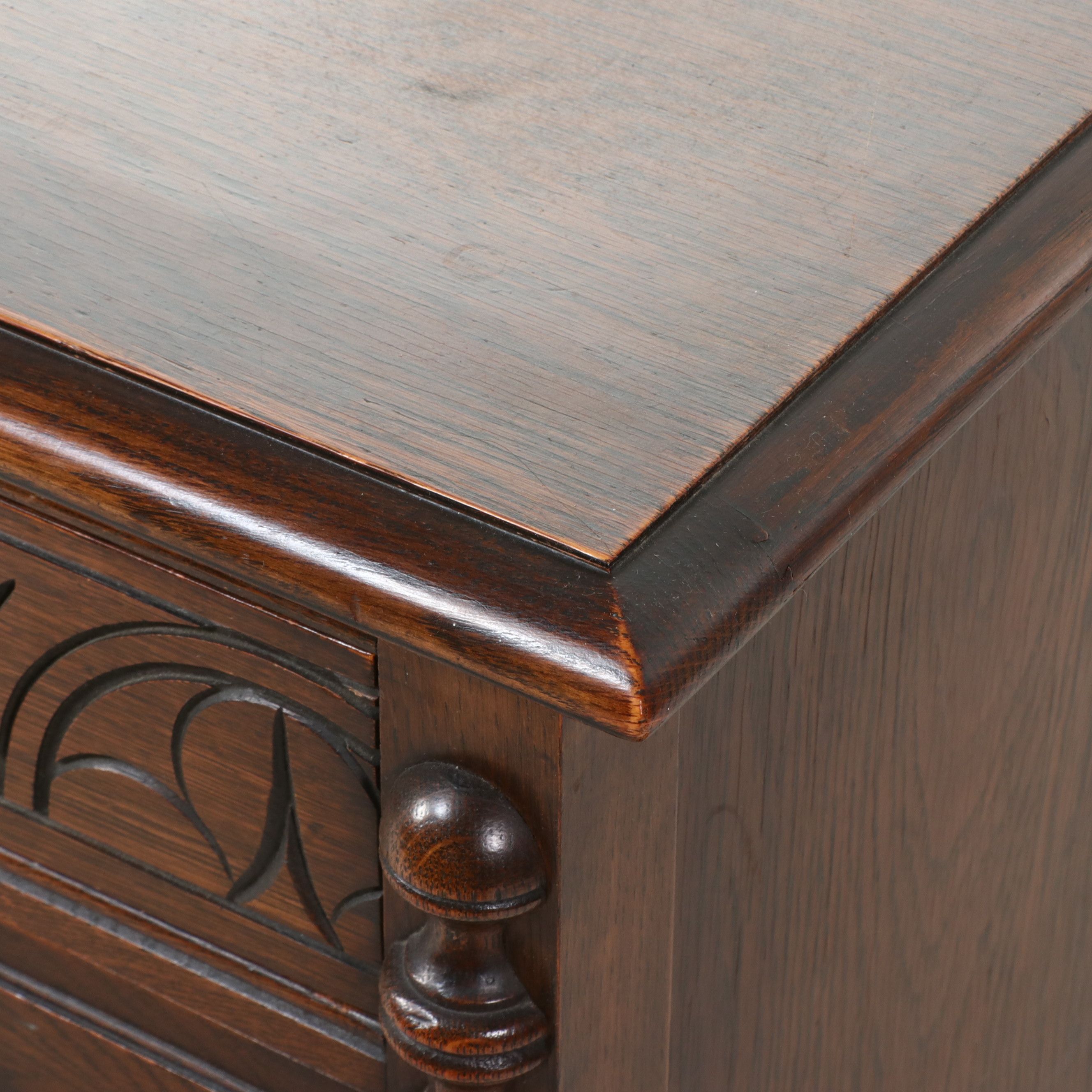 Jacobean Revival Carved Oak Buffet