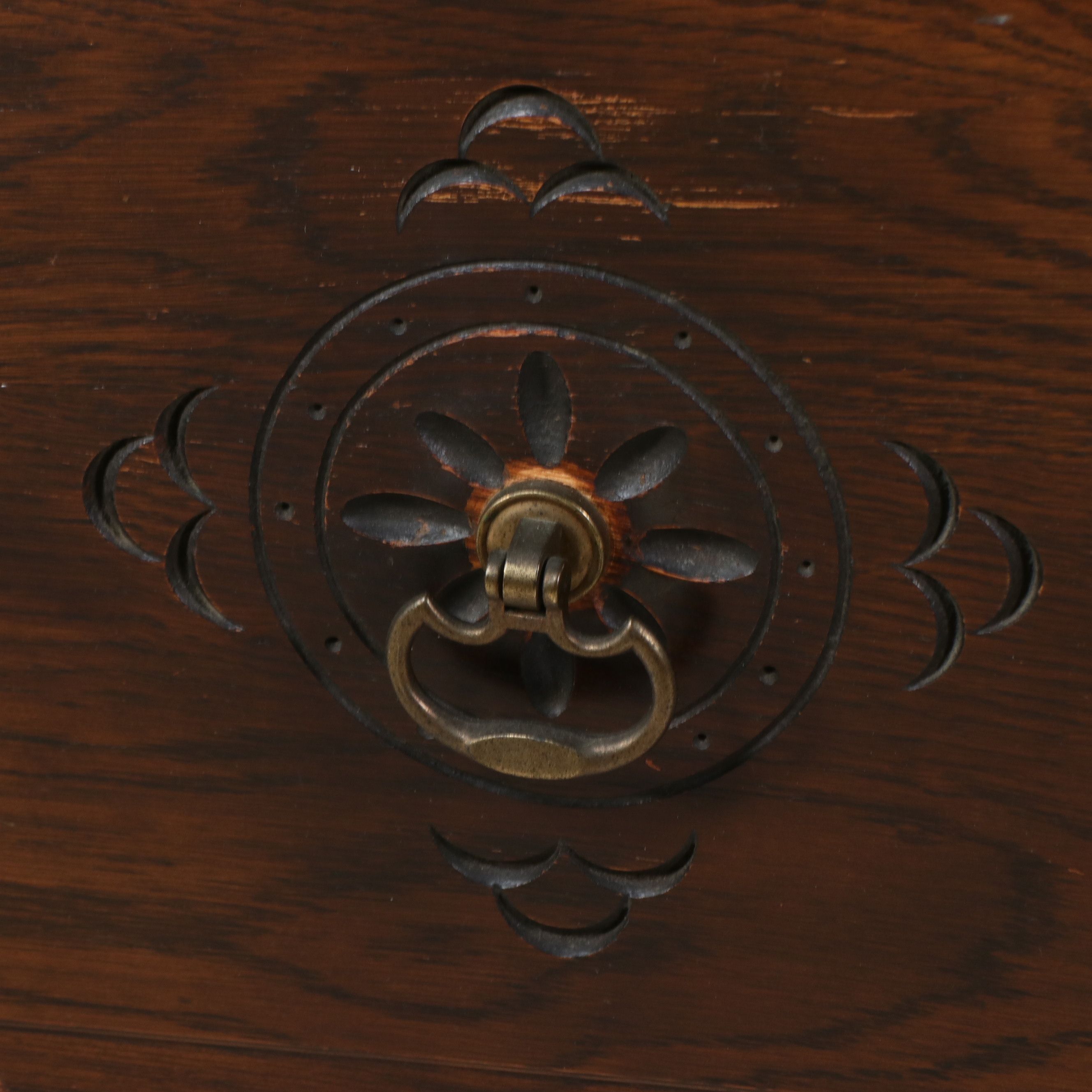 Jacobean Revival Carved Oak Buffet