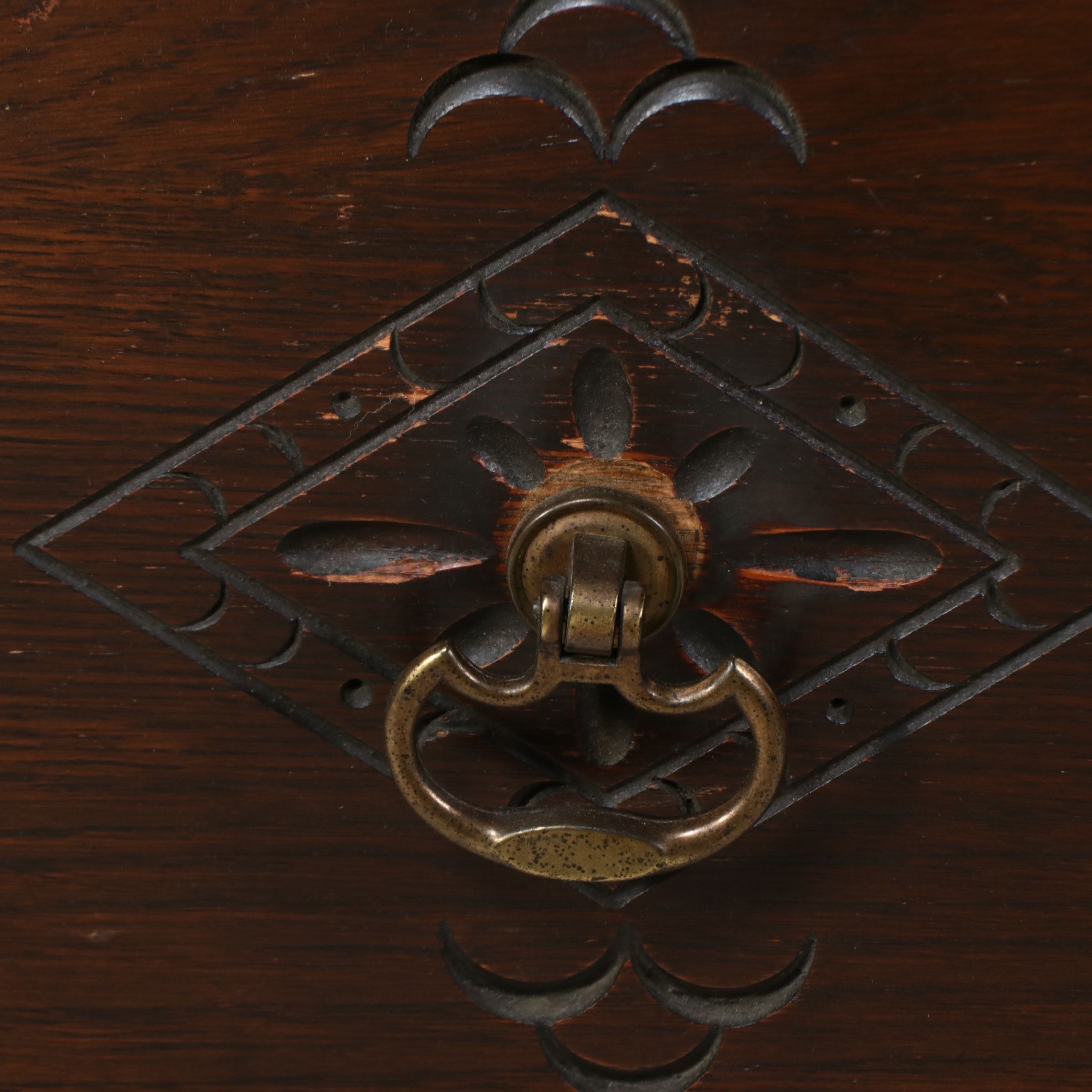 Jacobean Revival Carved Oak Buffet