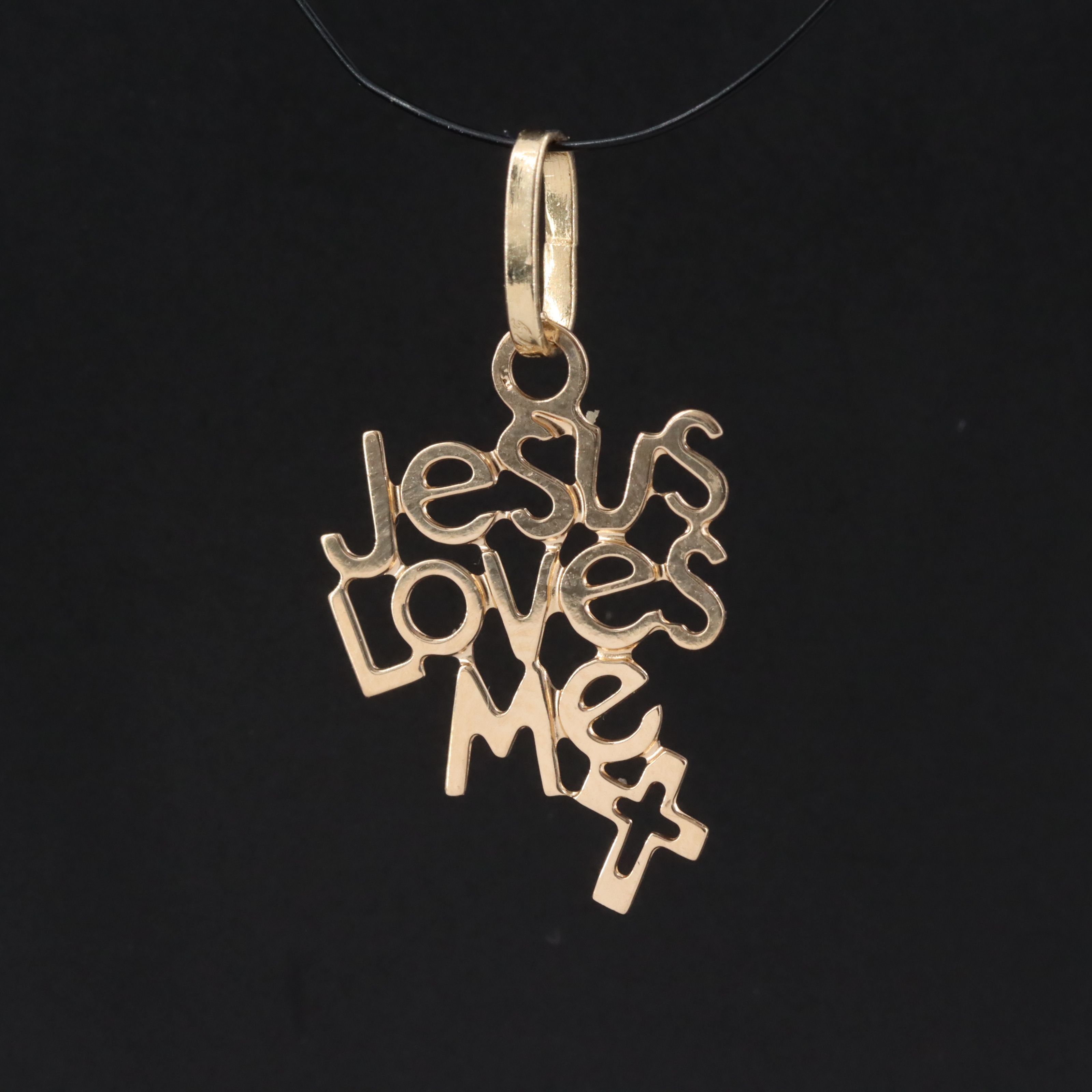 14K Religious Text Pendant