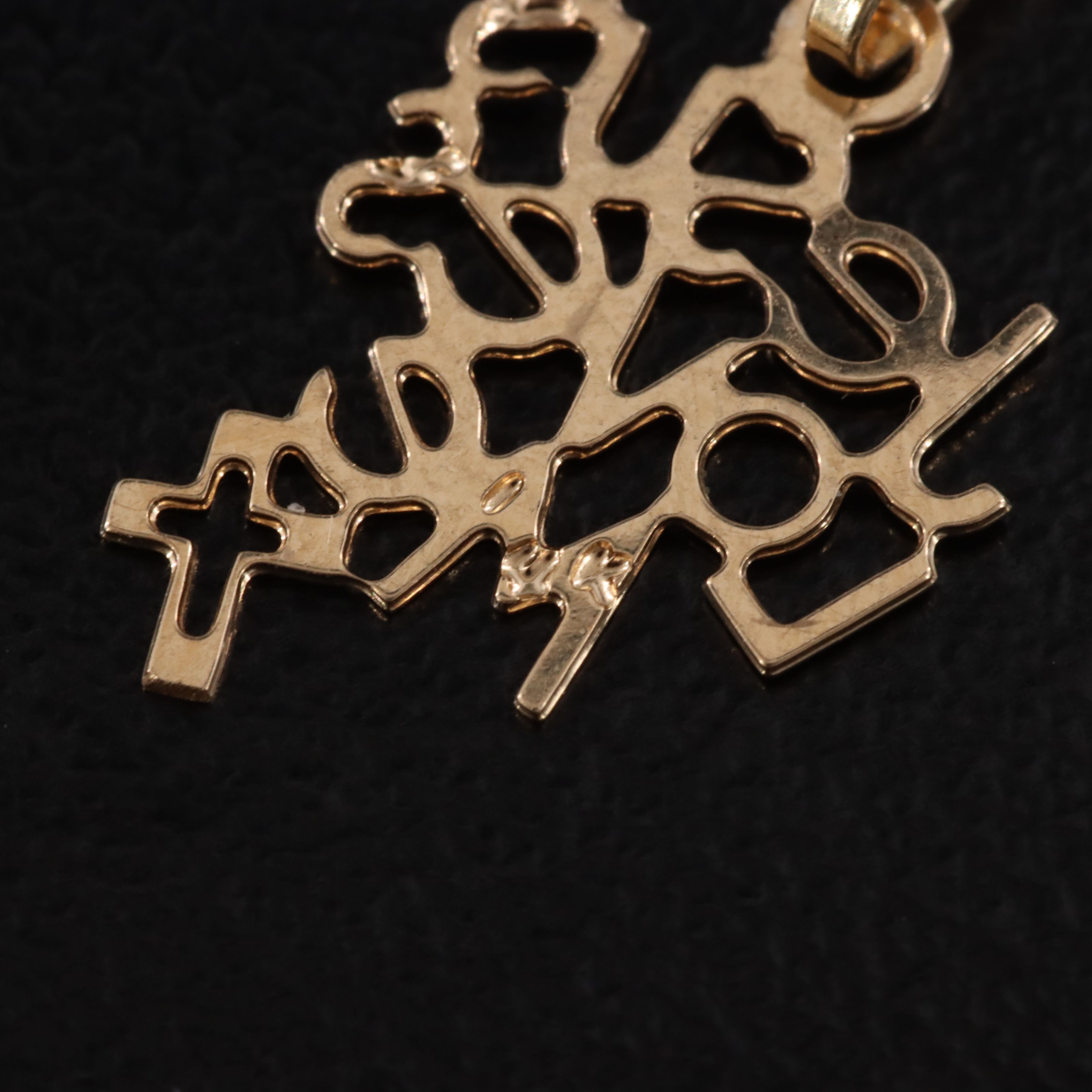 14K Religious Text Pendant