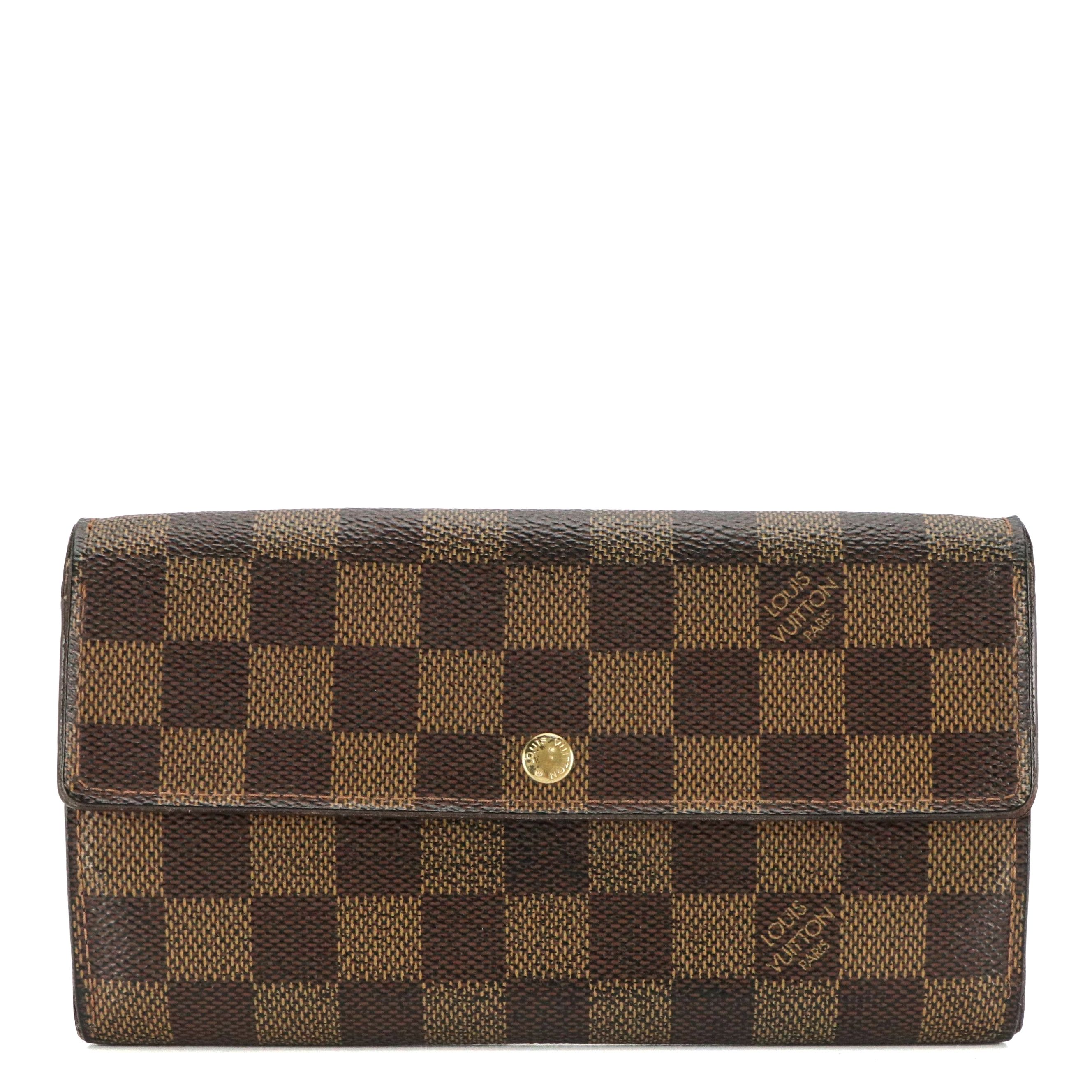 Louis Vuitton Sarah Wallet Damier Ebene Canvas and Leather