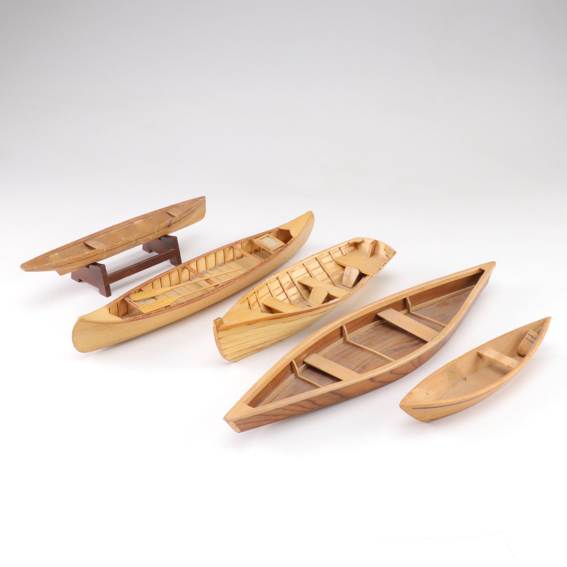 Hand Crafted Wooden Model Kayaks, Canoes and More Boats