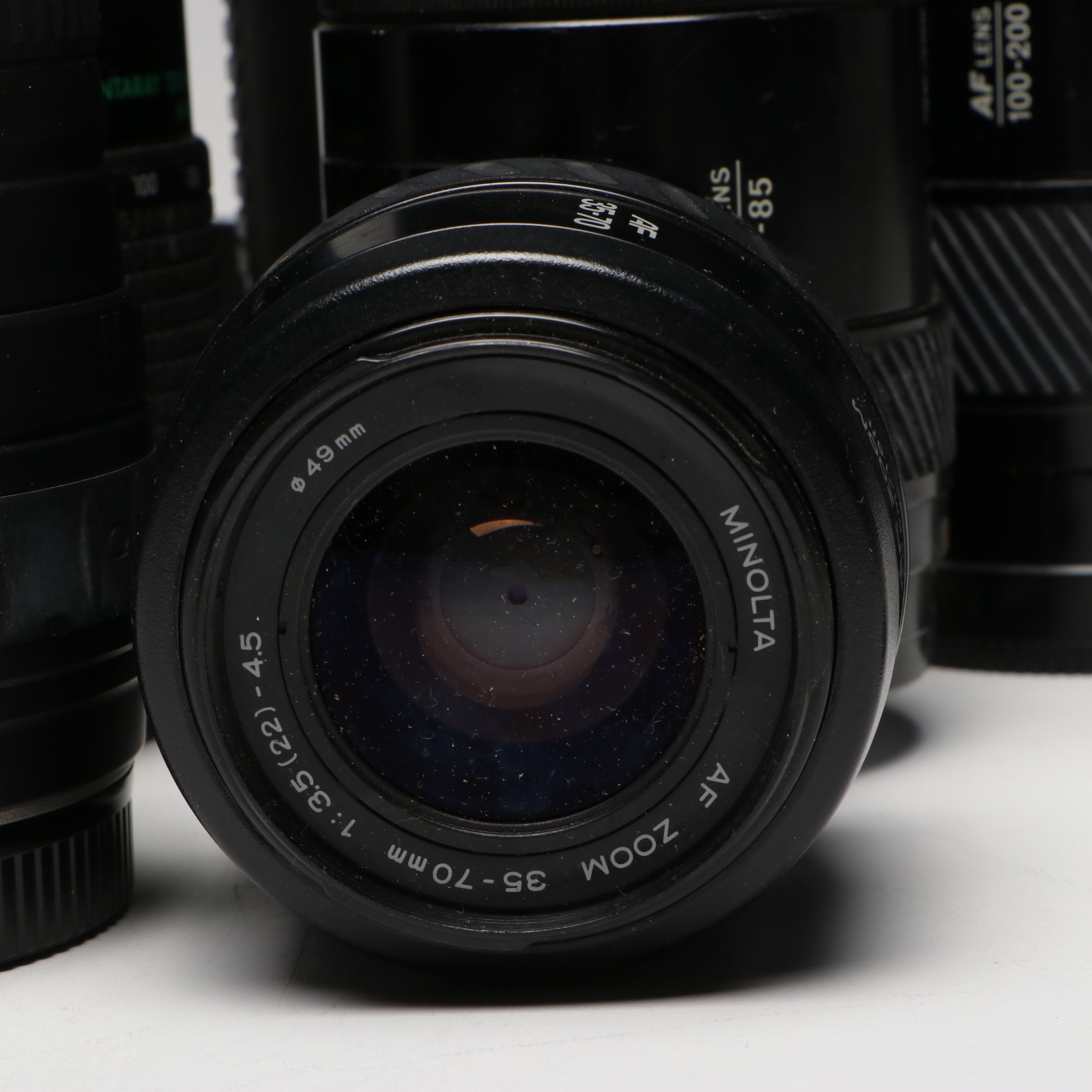 Minolta Maxxum 9000 with Flash and Lenses, 1980s