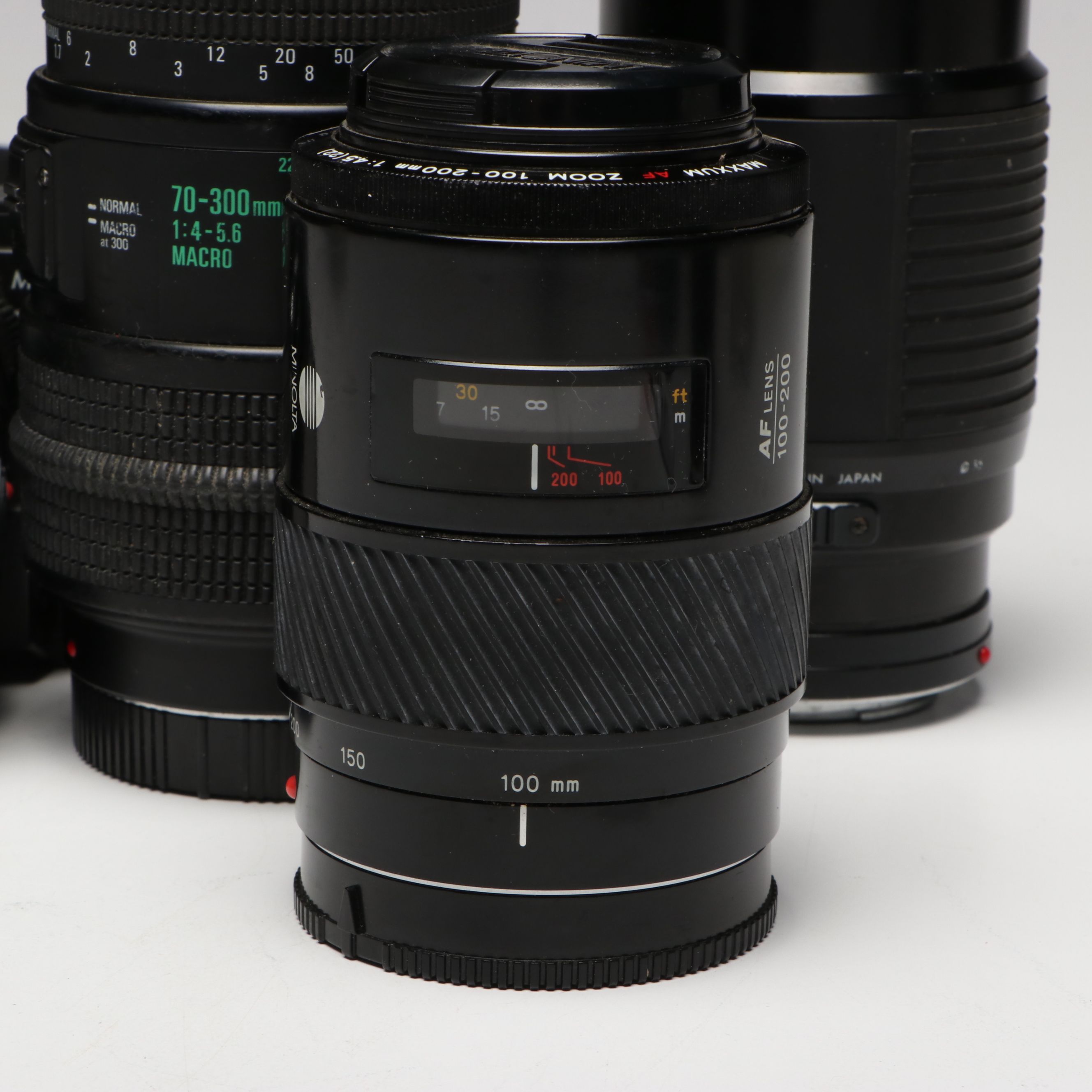 Minolta Maxxum 9000 with Flash and Lenses, 1980s