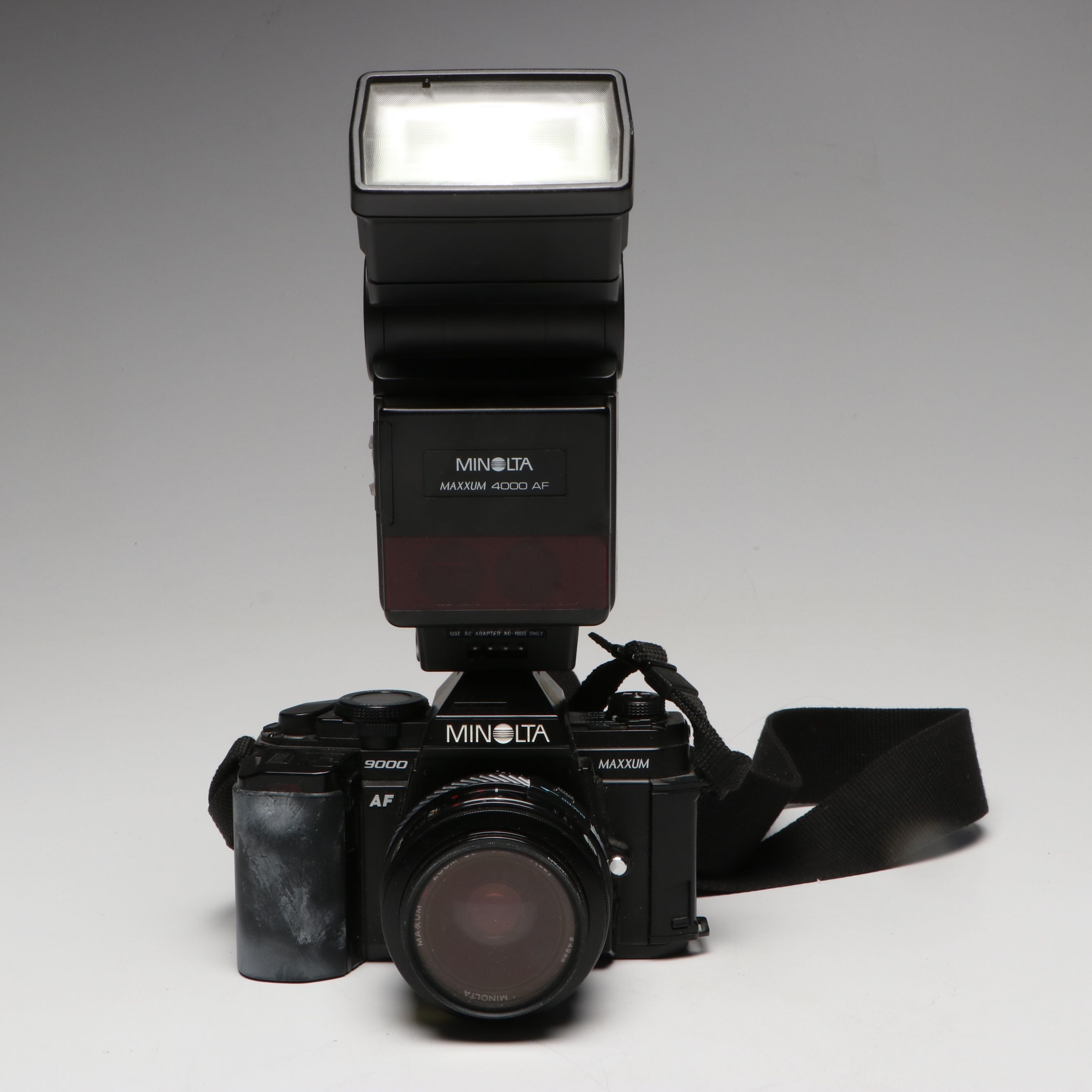 Minolta Maxxum 9000 with Flash and Lenses, 1980s
