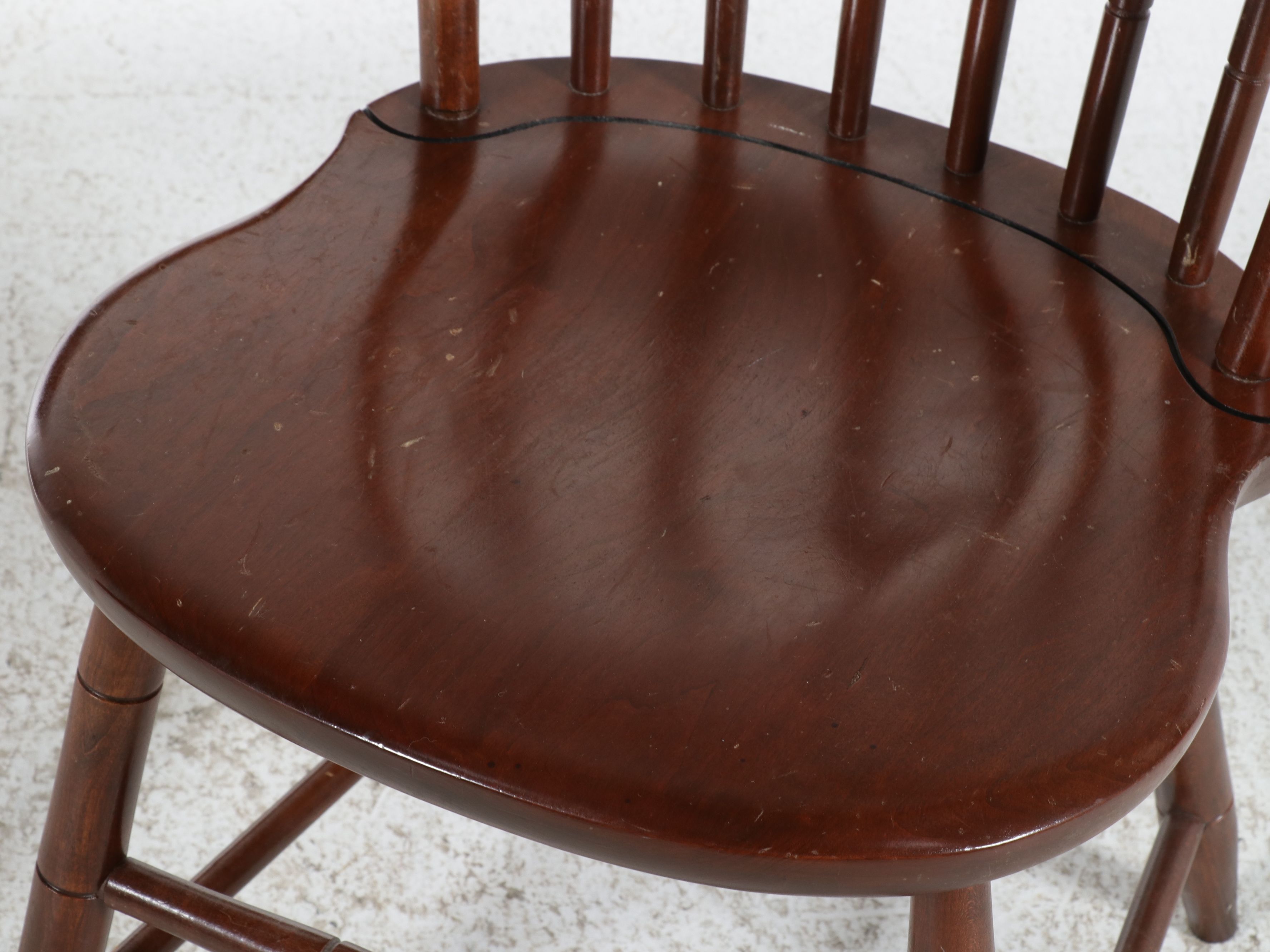 L. Hitchcock Stenciled Windsor-Style Side Chair, Mid to Late 20th Century
