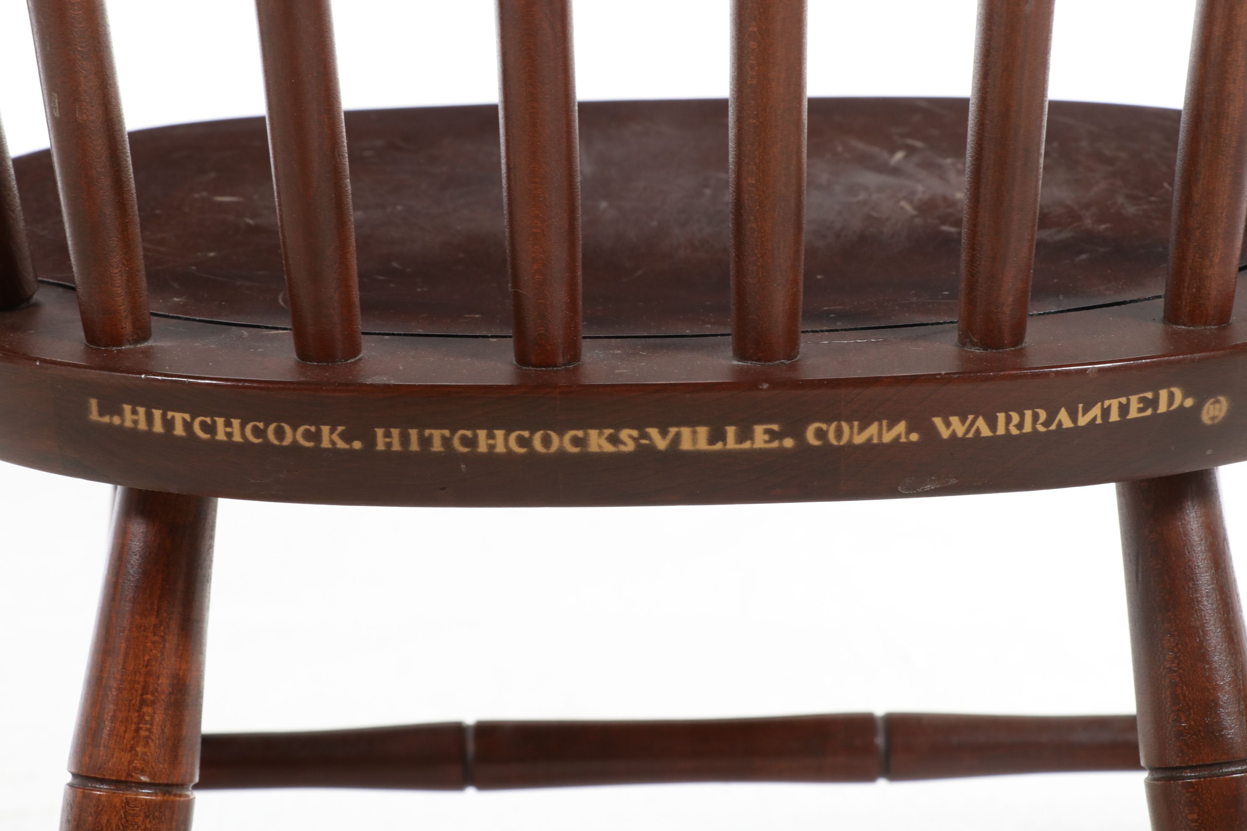 L. Hitchcock Stenciled Windsor-Style Side Chair, Mid to Late 20th Century