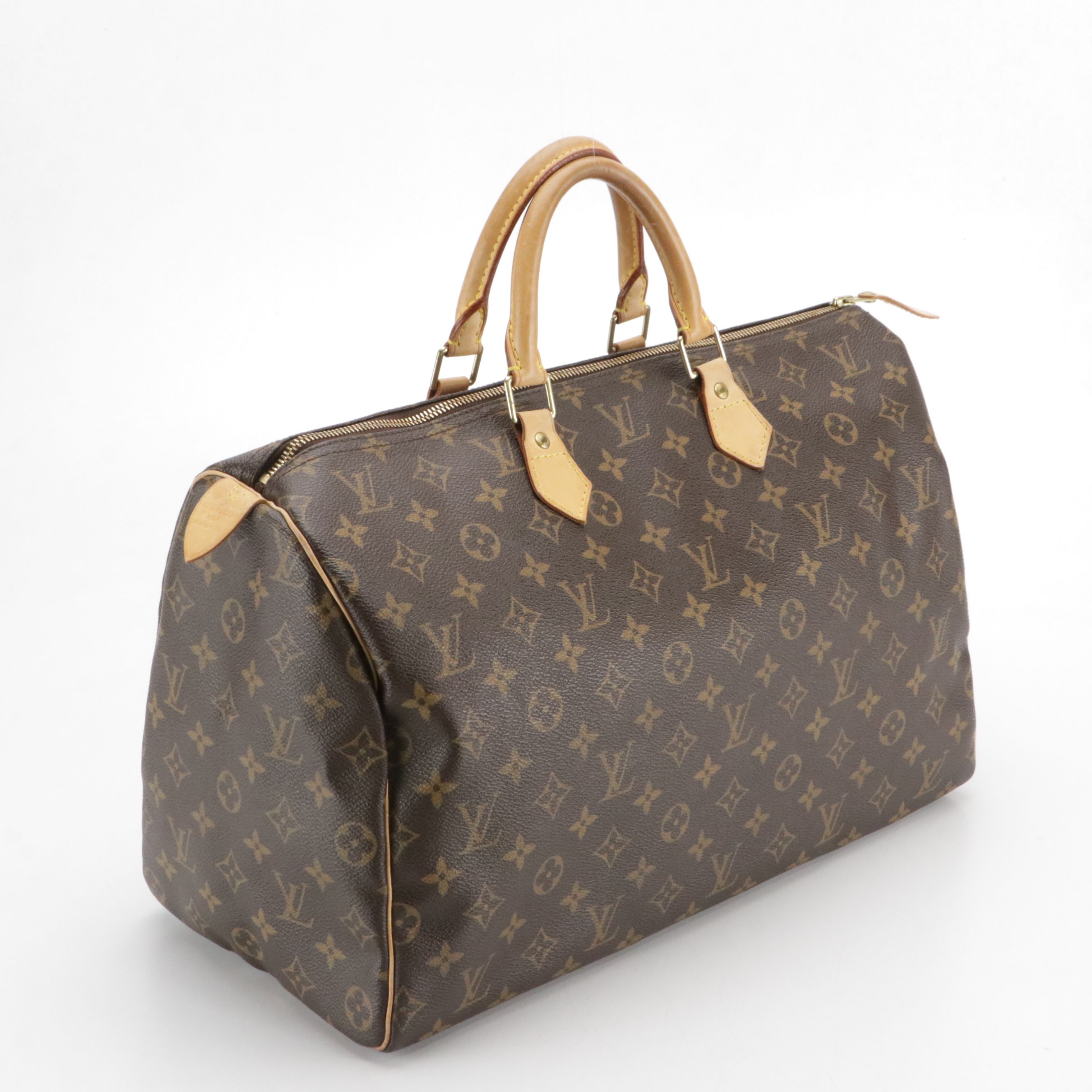Louis Vuitton Speedy 40 Top Handle Bag in Monogram Canvas and Leather