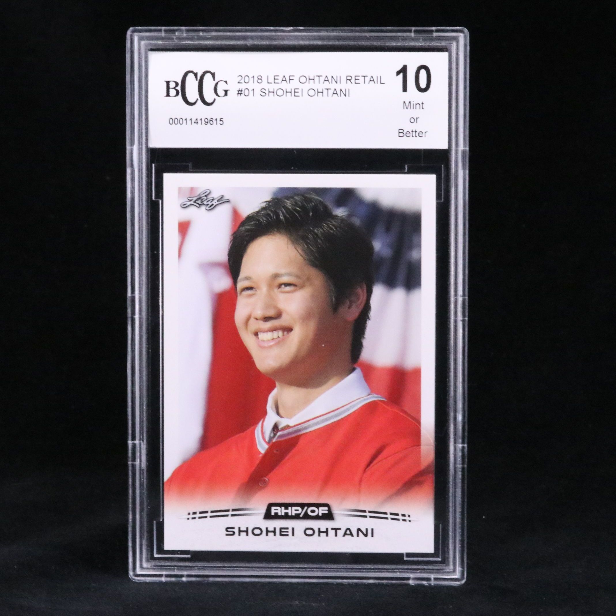 2018 Leaf Shohei Ohtani Rookie Year Baseball Card Graded BCCG 10