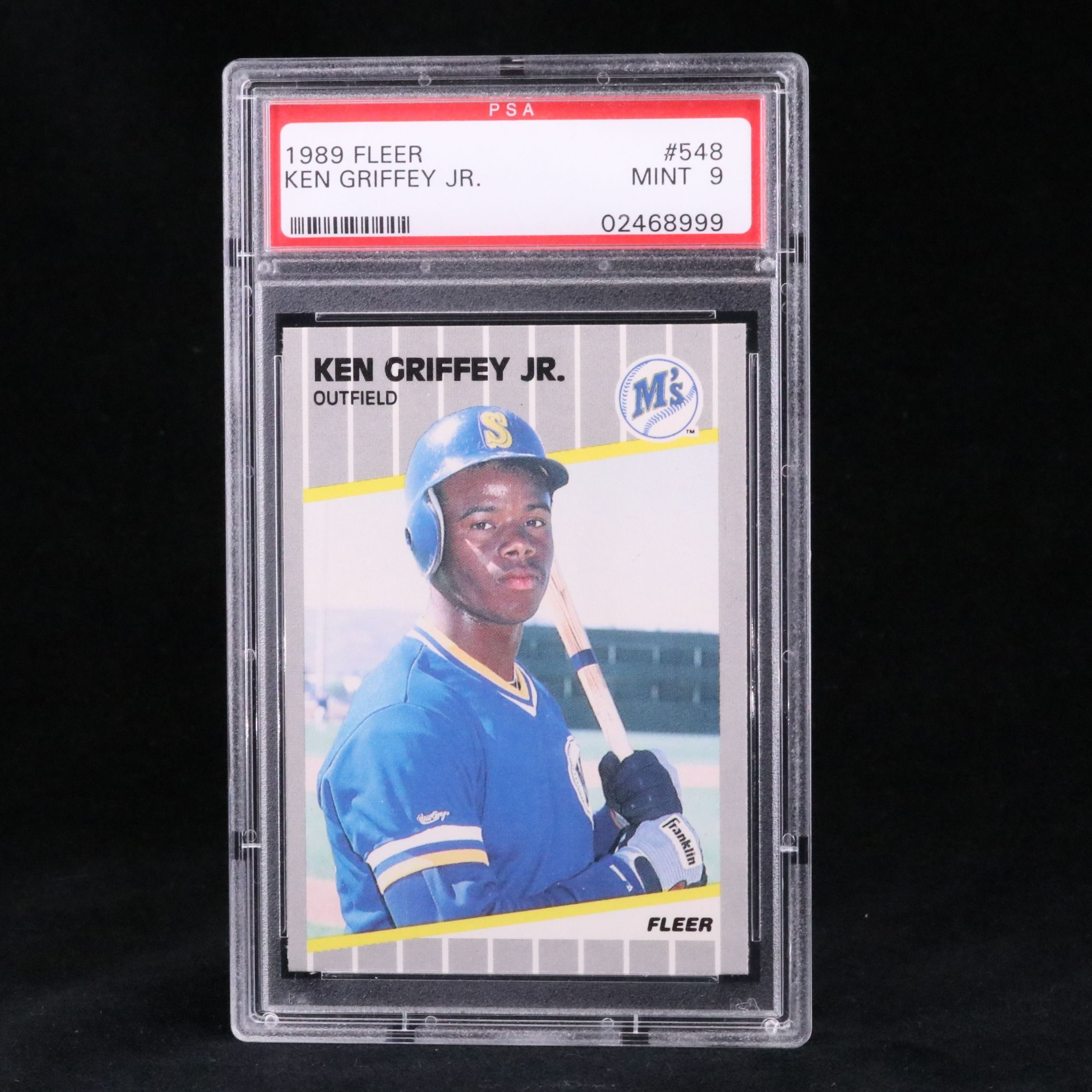 1989 Fleer Ken Griffey Jr. Rookie Baseball Card Graded PSA 9